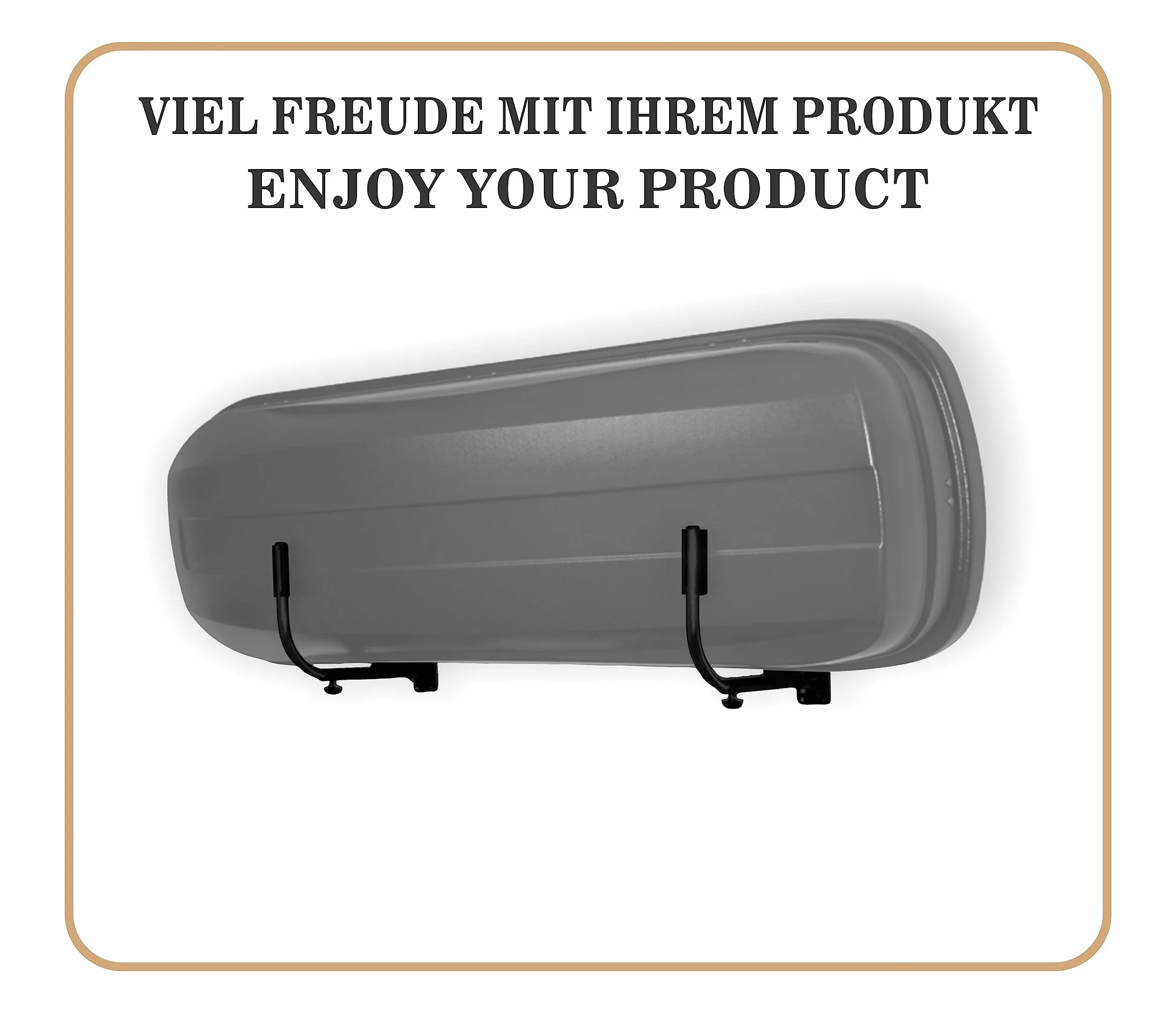 Supporto da parete per box da tetto [Fino a 52 cm di altezza, 40kg capacità di carico, Distanza regolabile in continuo, Inclusi tasselli/Viti per il montaggio]