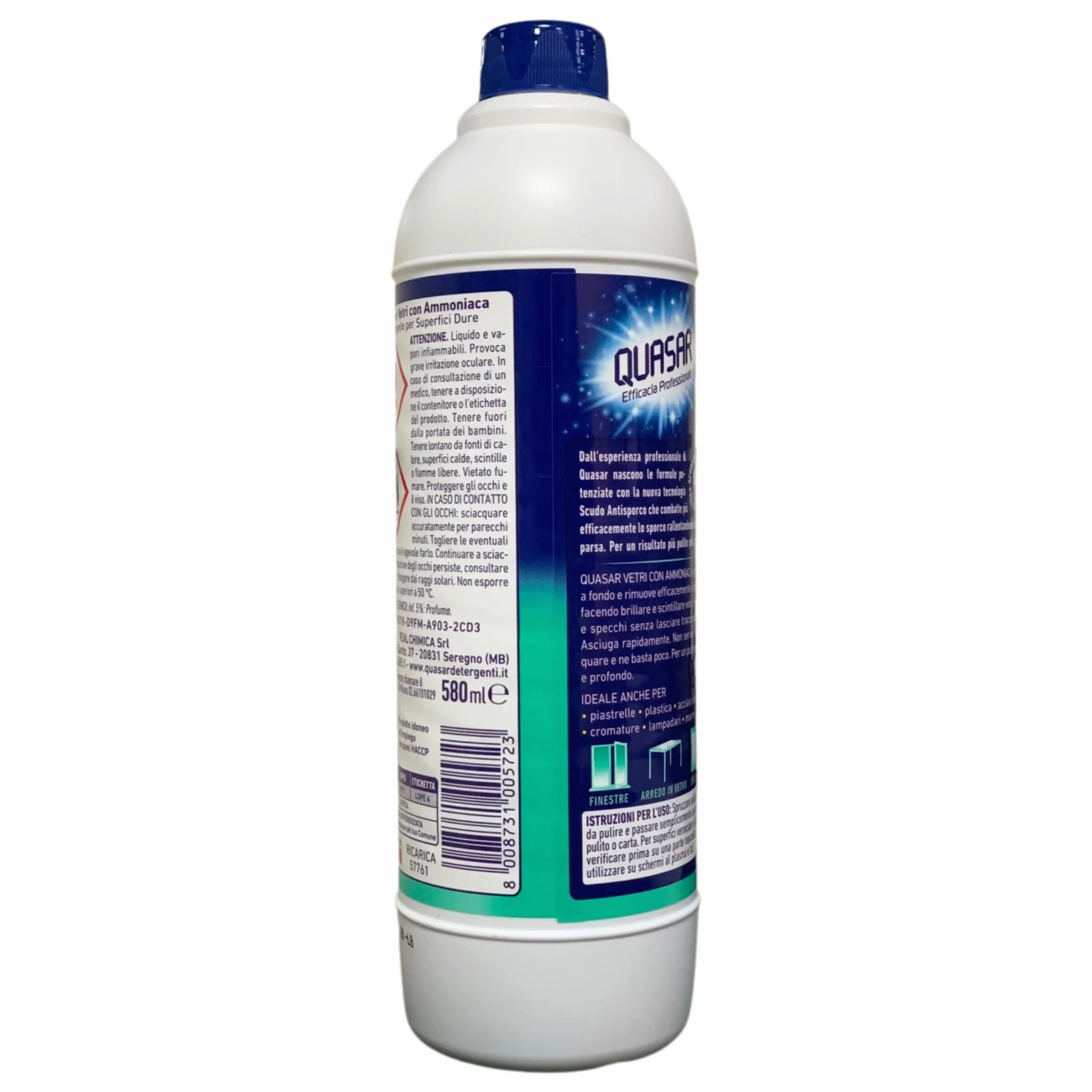 Ipershop Express Quasar Set Vetri con Ammoniaca 580 ml + Ricarica 580 ml