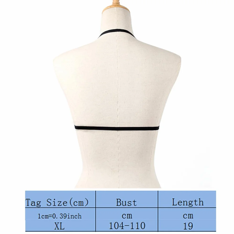 Sexy Open Harness 2 PCS Hollow Fashion Belt Punk Gothic Top Bikini Reggiseno Bra