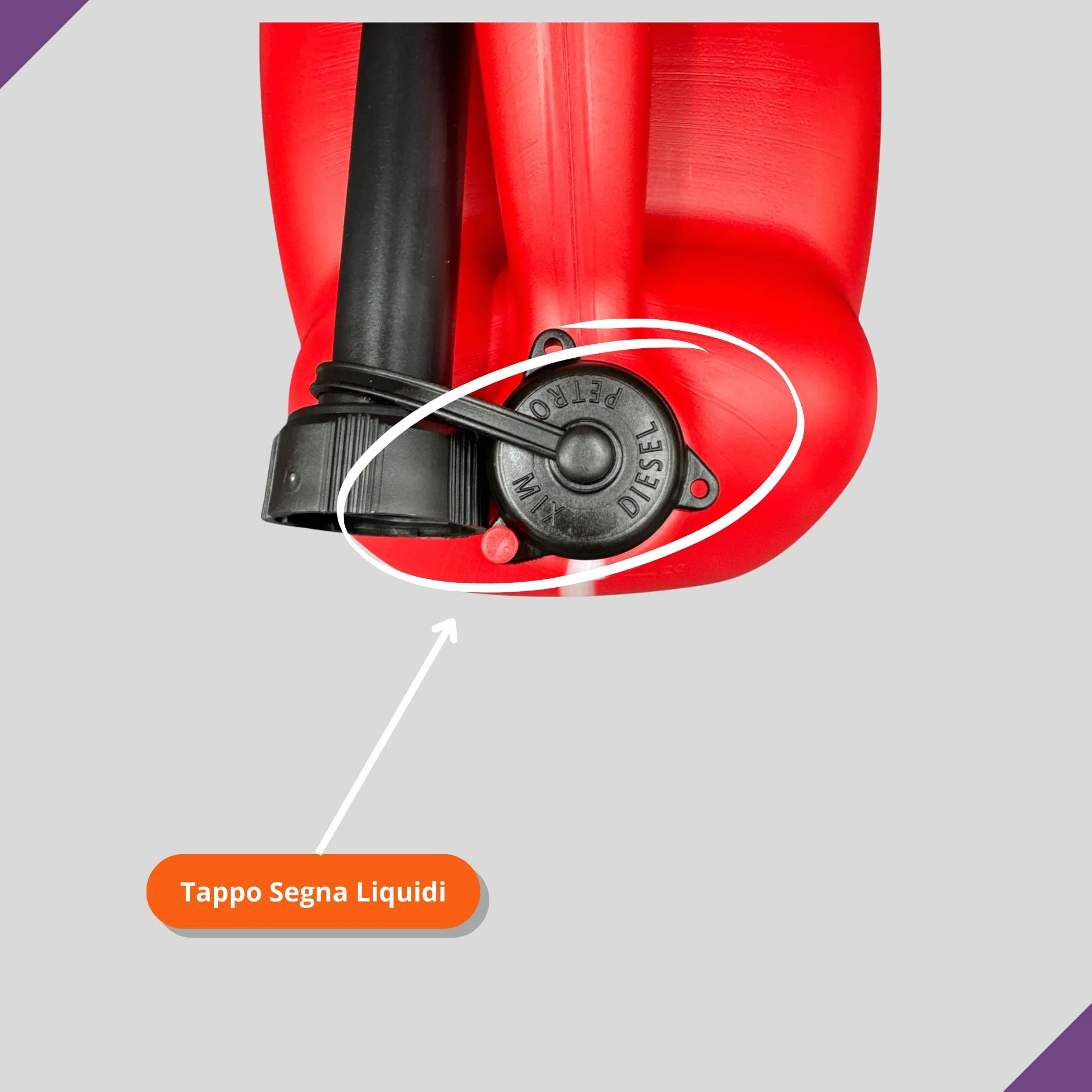 Tanica Carburante in Polietilene Rinforzato 20 Litri Rosso