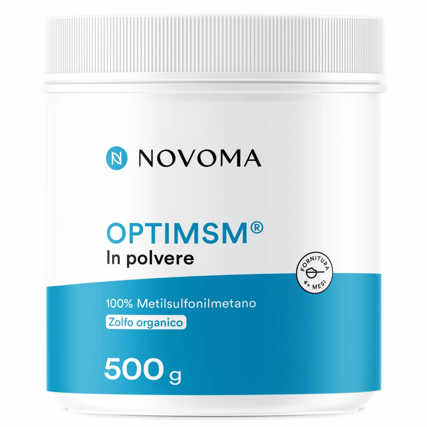 MSM Polvere OptiMSM® 500 g Integratore Vegano Zolfo in Polvere al 99,9% Puro Novoma