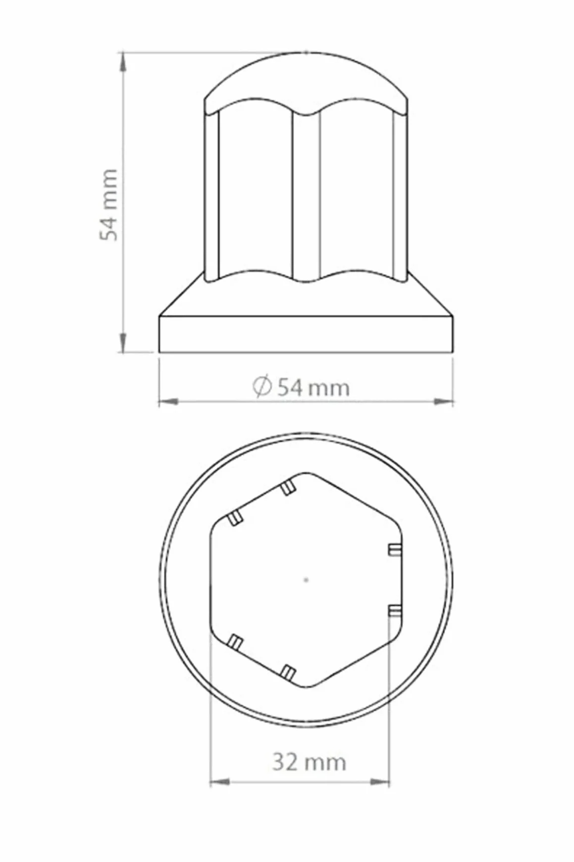 100 pezzi x 32 mm tappi per dadi ruota in plastica ABS lunghi tappi per camion camion rimorchi autobus roulotte protezione dadi accessori