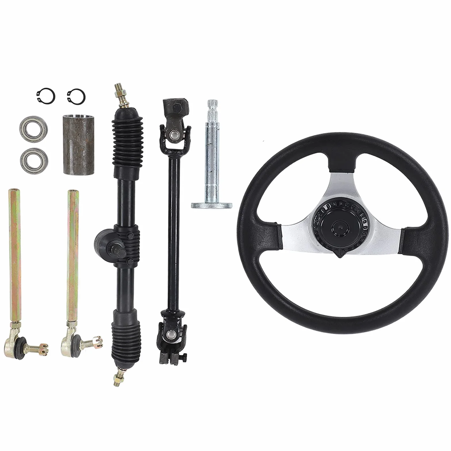 Volante Go kart, asse di diametro 11,8 pollici Kit tiranti Migliore presa Durevole, potente per Quad UTV