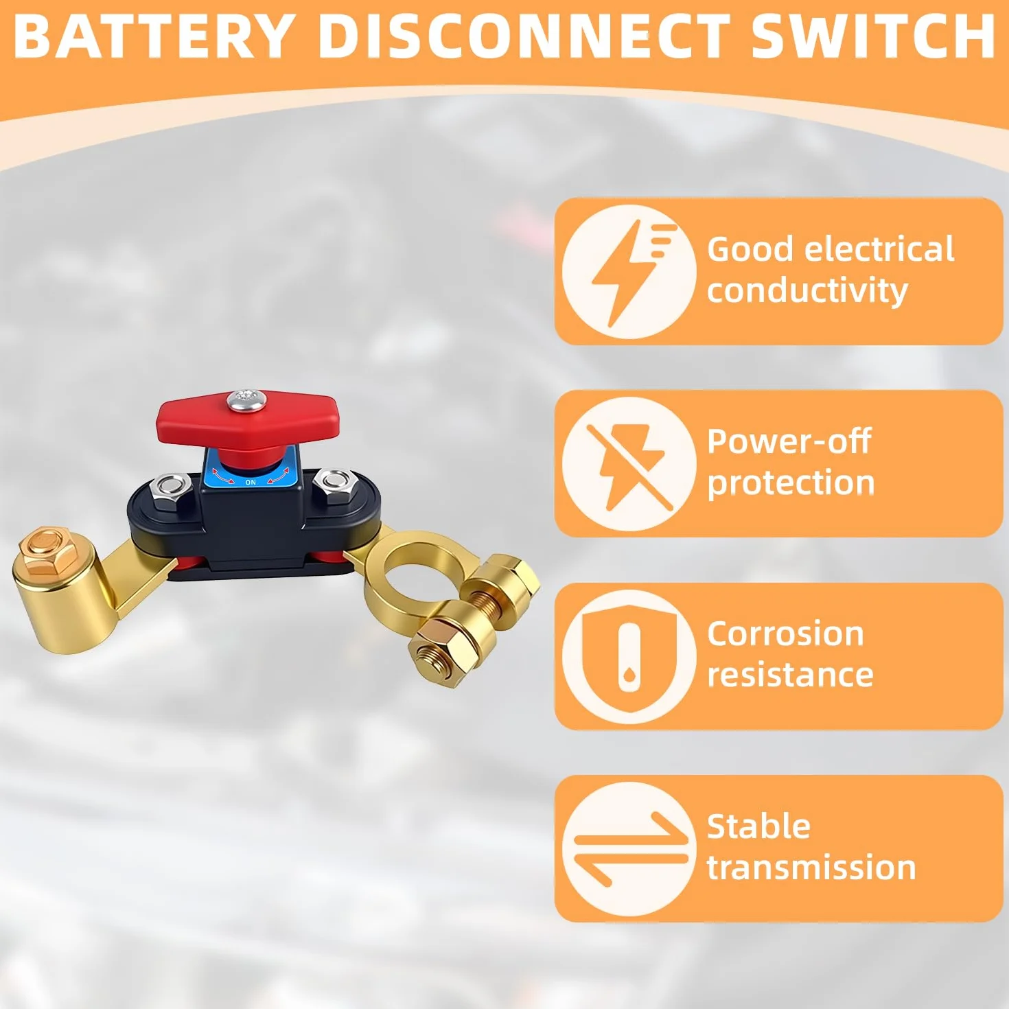 Stacca Batteria 12V,Interruttore Batteria Auto,Staccabatteria Auto Con Doppia Rotazione 180° Regolabile e Funzione Universale Polo Positivo/Negativo Disconnettore per Auto Moto Barca Kit Completo