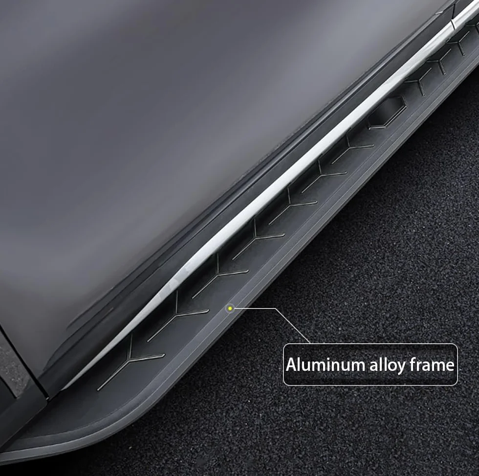 Pedane laterali per JEEP RENEGADE 2015-2026 SUV Pedane laterali NerfBar Accessori Pedali in alluminio nero (con staffe)