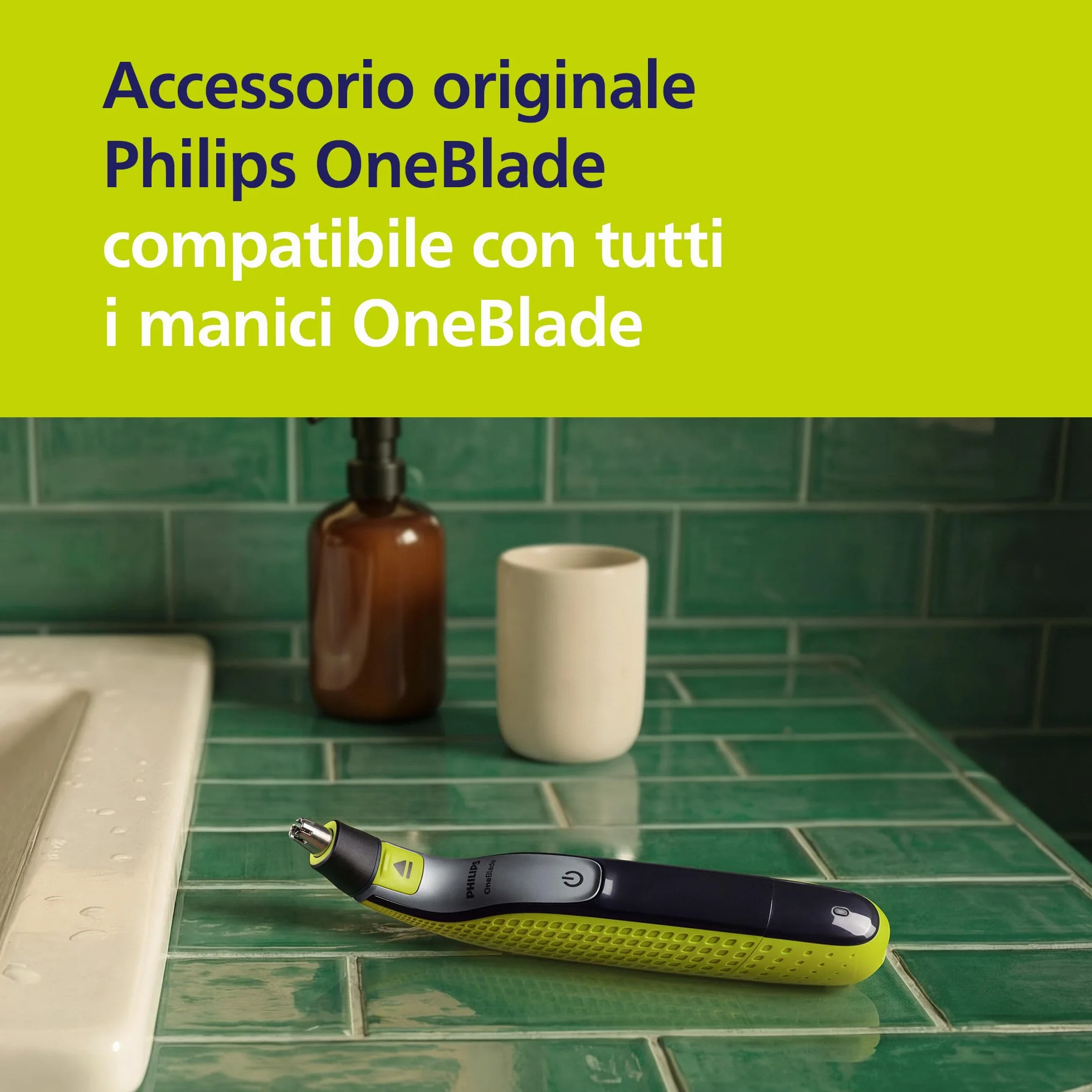 Philips OneBlade QI100/50 naso rifinitore accessorio originale compatibile