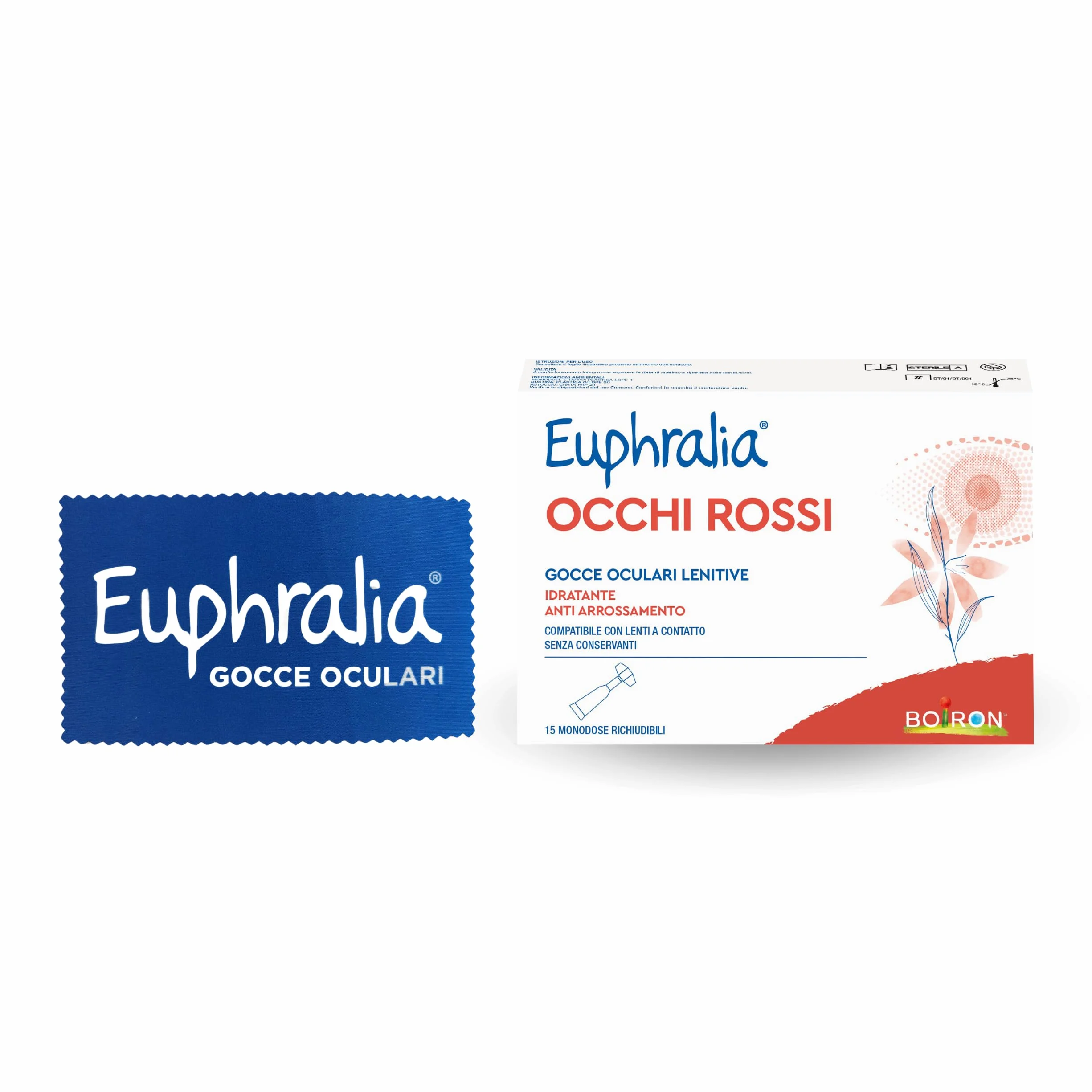Euphralia Occhi Rossi Gocce Oculari Lenitive 15 Monodose Acido Ialuronico Camomilla