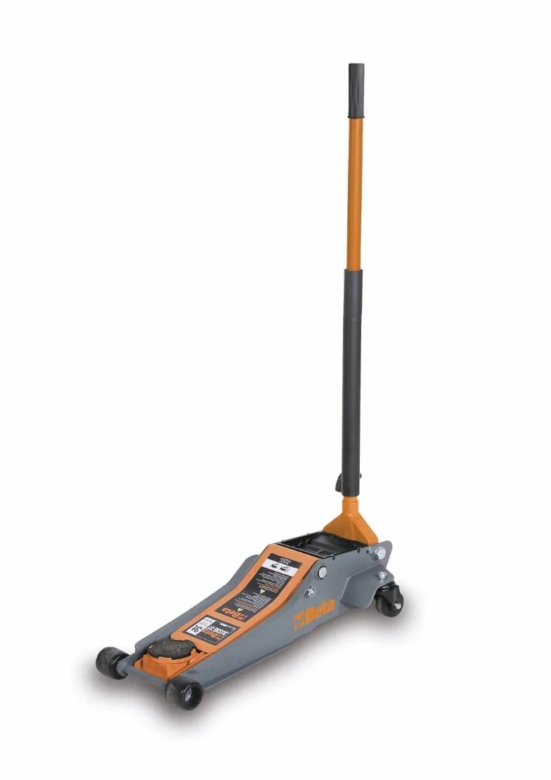 Beta 3033E/3T - Sollevatore idraulico a carrello per auto, in acciaio, Portata massima 3 tonnellate, Lunghezza 700 mm, Altezza minima 95 mm e Altezza massima piattello 515 mm