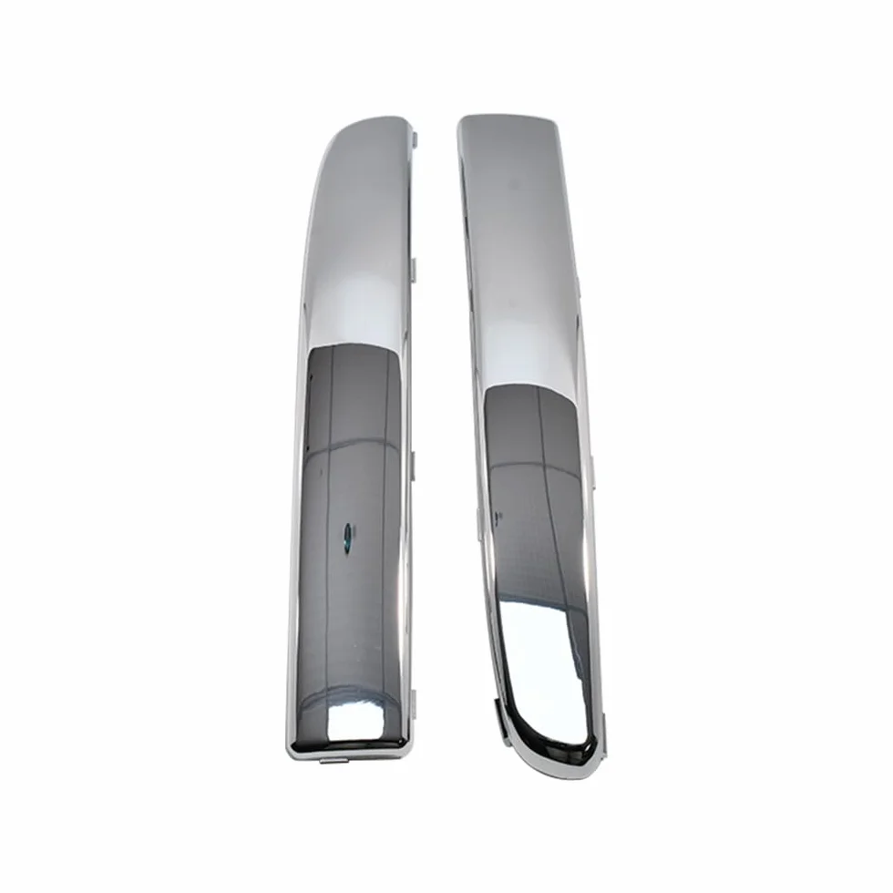 Modanatura paraurti anteriore per auto, cromata, argento, sinistra e destra, compatibile con Fiat 500 dal 2007 al 2015 735455057 735455056