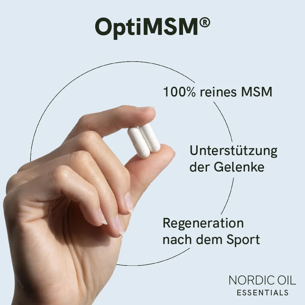 OptiMSM® Capsule 120 szt. 600 mg na stawów i regenerację Nordic Oil
