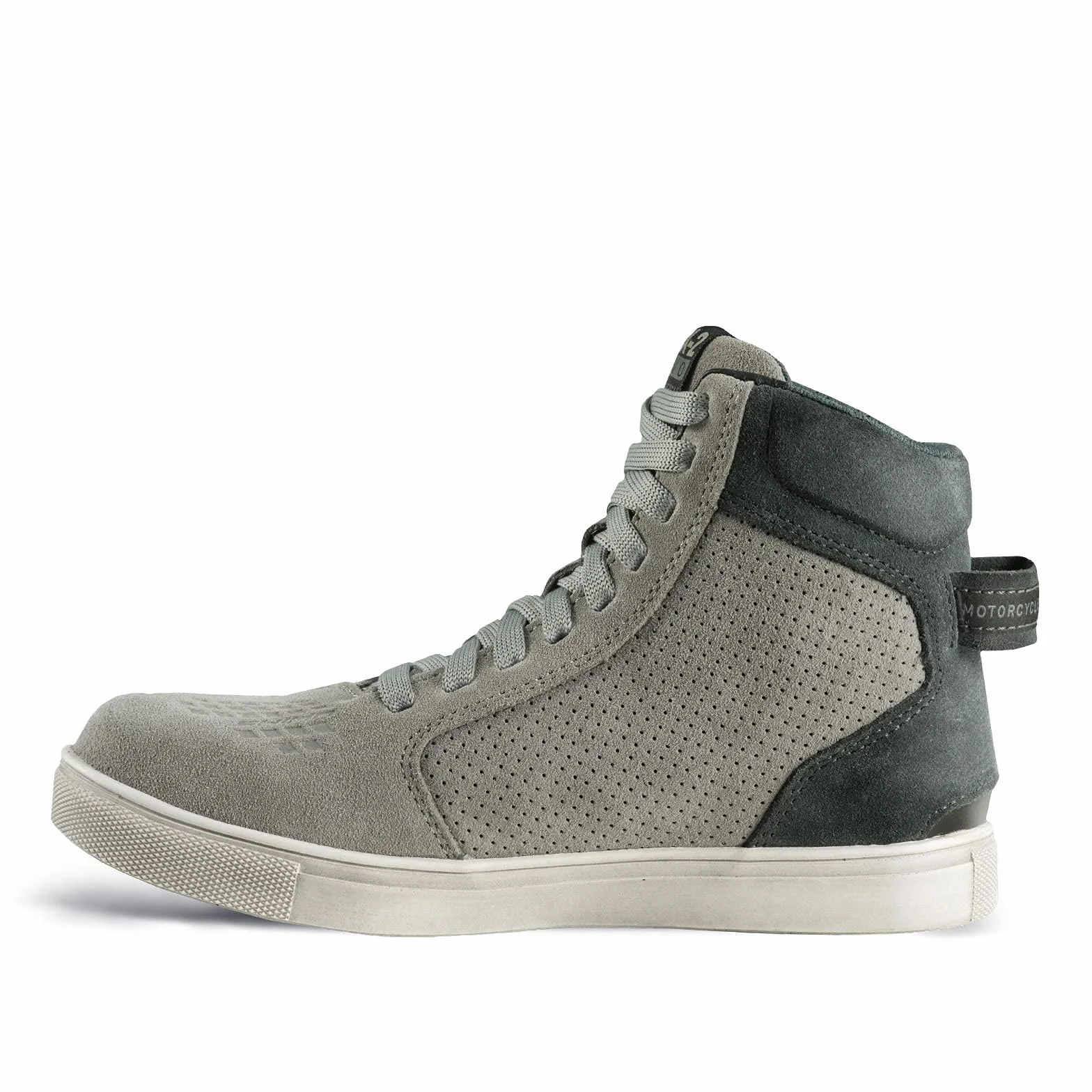 SHIMA SX-2 EVO LADY Scarpe Moto Donna | Stivali Moto in Pelle, Traspirante, Rinforzato con Supporto della Caviglia, Suola Antiscivolo, Impugnatura per il Cambio di Marcia (Grigio, 38)