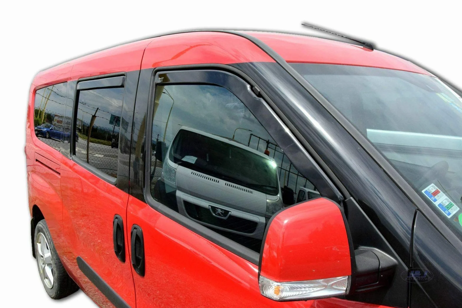 Deflettori d'Aria per Fiat Doblo 2 2010-2022, Set da 4 Pezzi, Nero Fumé Oscurato