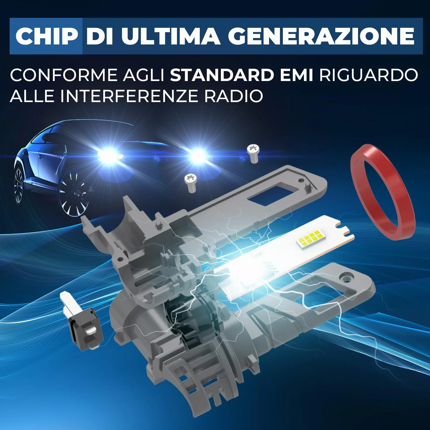 Luxlight Lampadina LED H8 H9 H11 20000LM 40W 12V 6500K Kit Sostituzione Fari Anabbaglianti Abbaglianti Auto