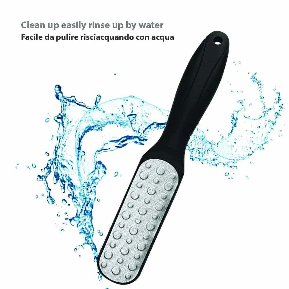 Raspa Piedi Professionale Doppia Superficie Lima Acciaio Inox Rimozione Calli Duroni Pelle Morta Pedicure