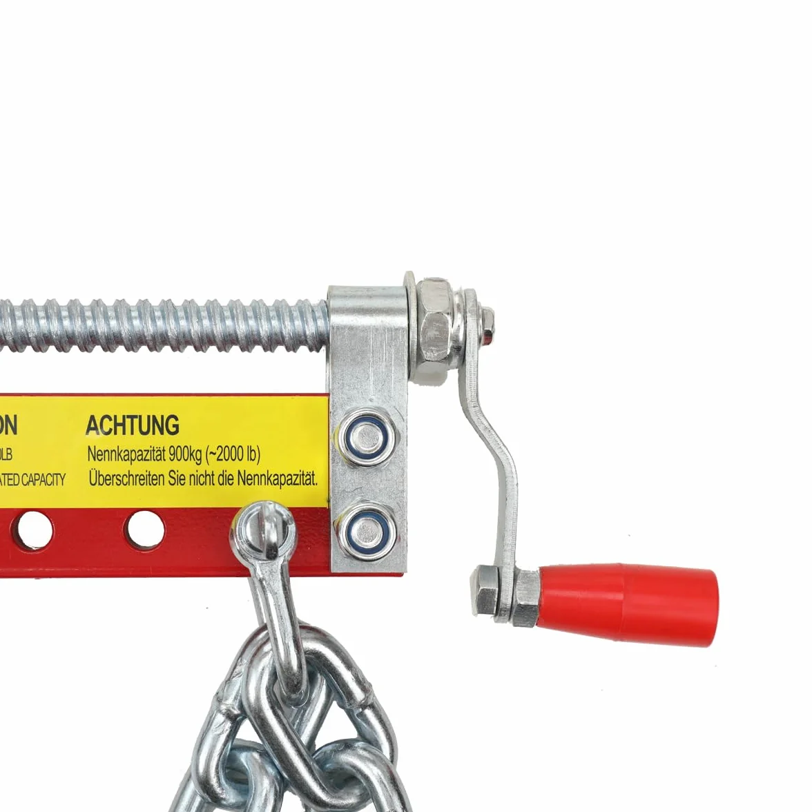 Bilanciatore del Motore Regolabile 900 kg Acciaio al Carbonio, Supporto Motore 4 Catene 3 Posizioni