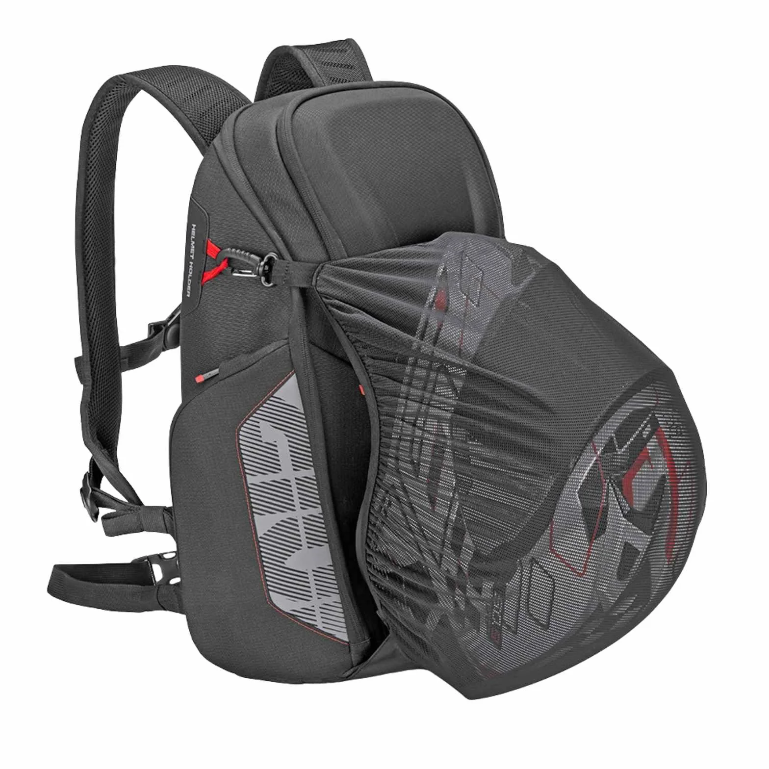 Zaino Moto GIVI EASY13 18L con Tasca Porta Casco Estraibile, Copertura Antipioggia e Vano Laptop 16” – Nero