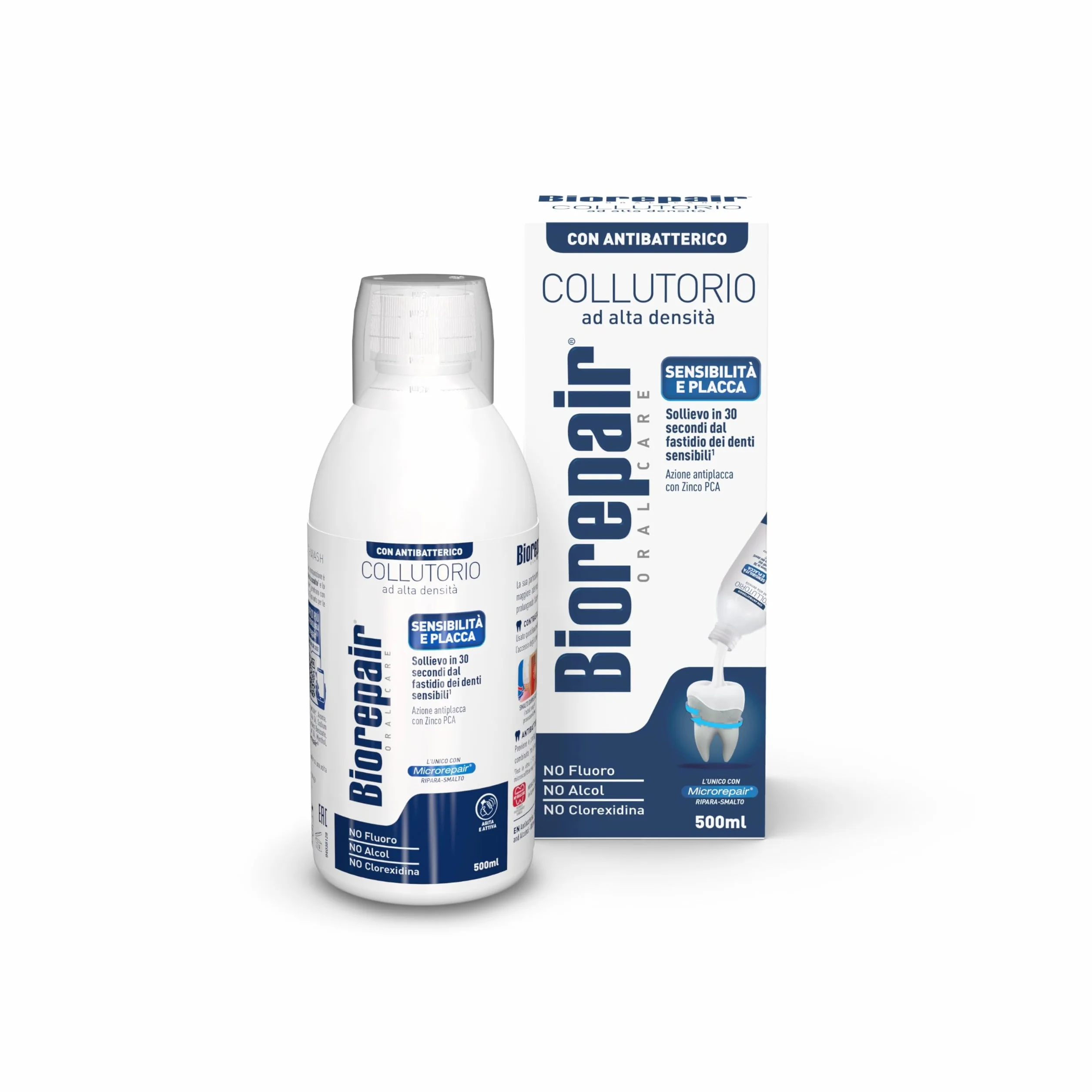 Biorepair Collutorio Ad Alta Densità Sensibilità e Placca 500ml