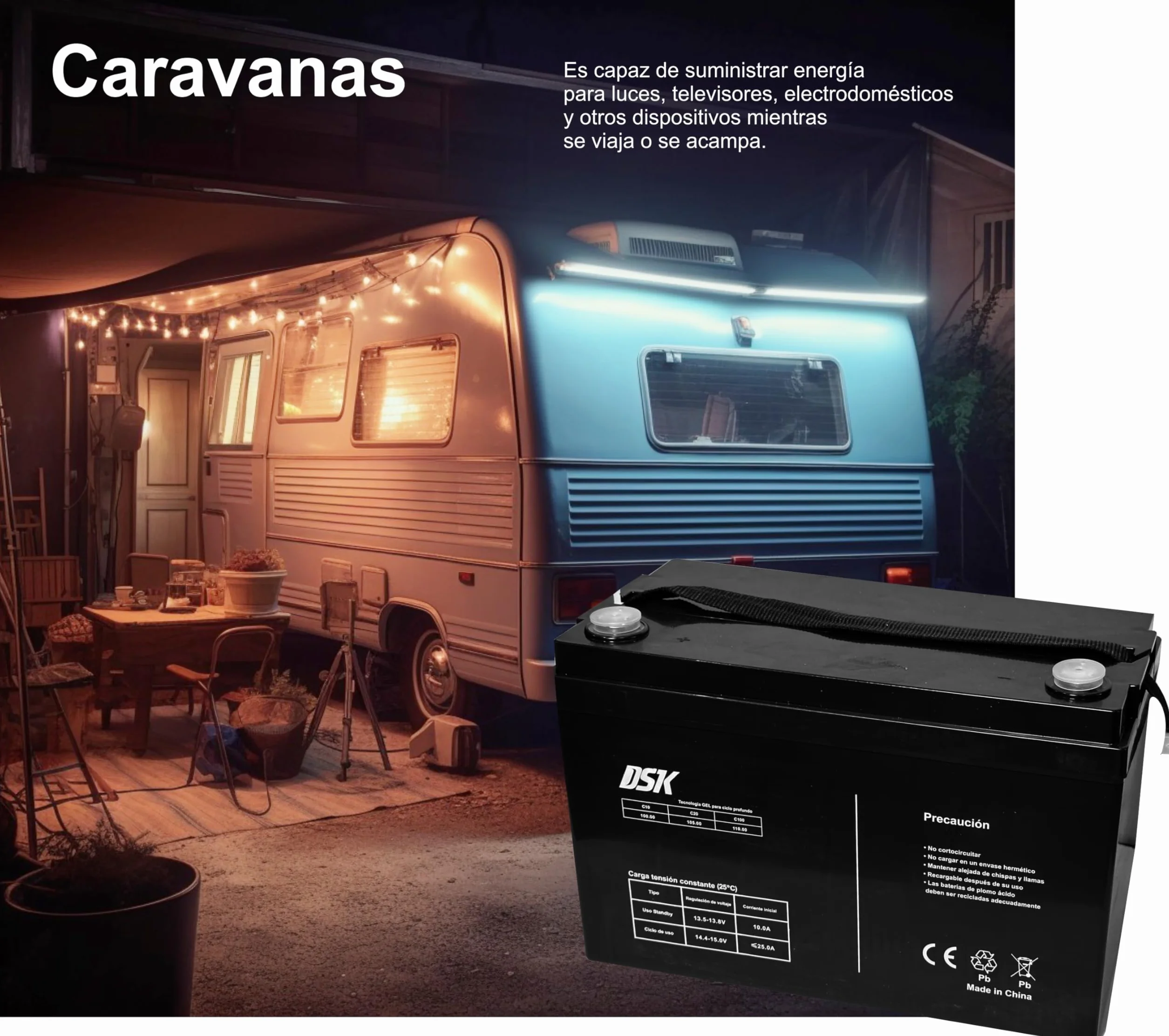 DSK 10369 - Batteria al piombo sigillata AGM da 12V e 6Ah ad alta scarica Batteria ideale per UPS-SAI, sistemi di sicurezza e comunicazione, luci di emergenza