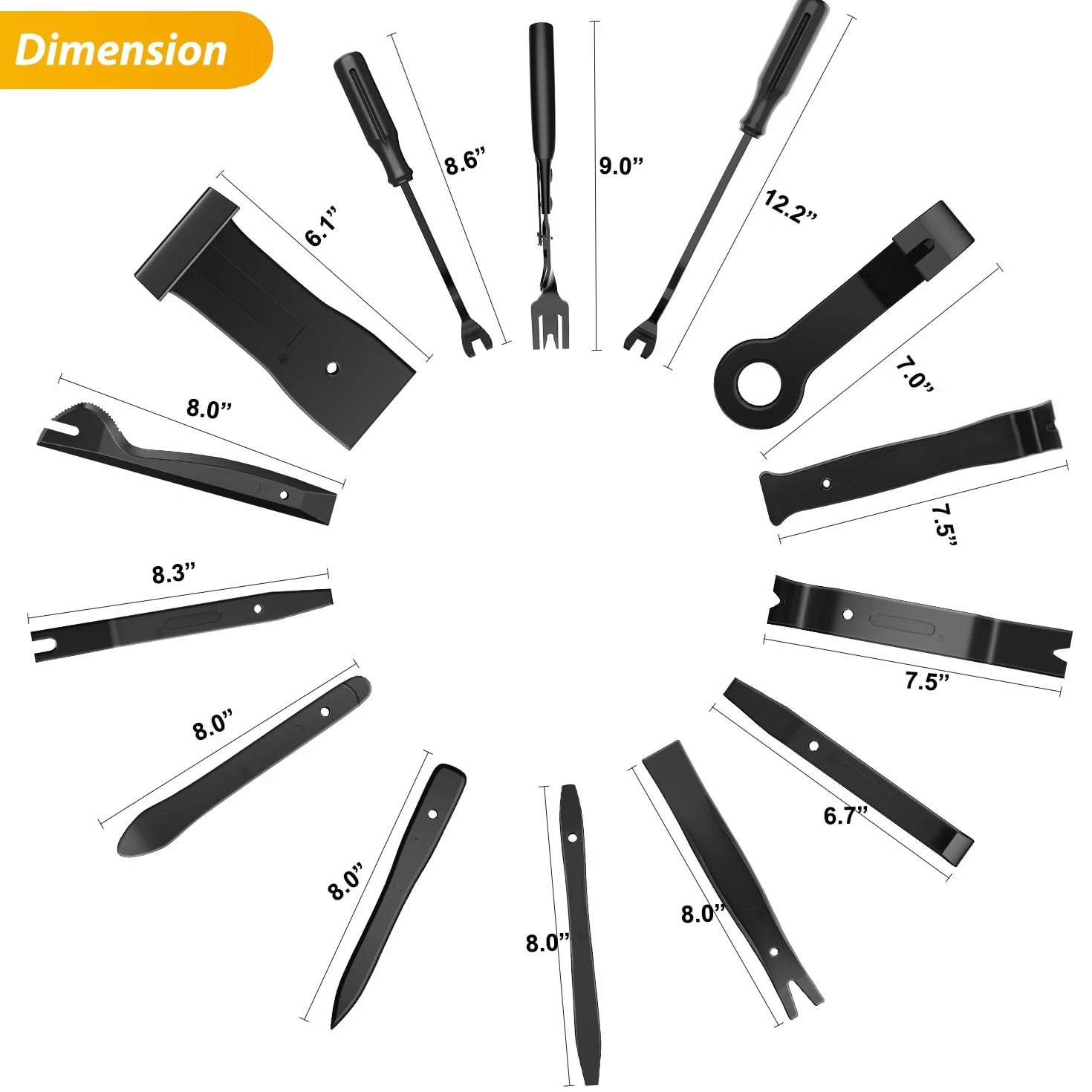 GOOACC Set di 102 Pezzi Strumenti per Rimozione Rifiniture con Perno a Spinta Nylon Clip Fissaggio Paraurti