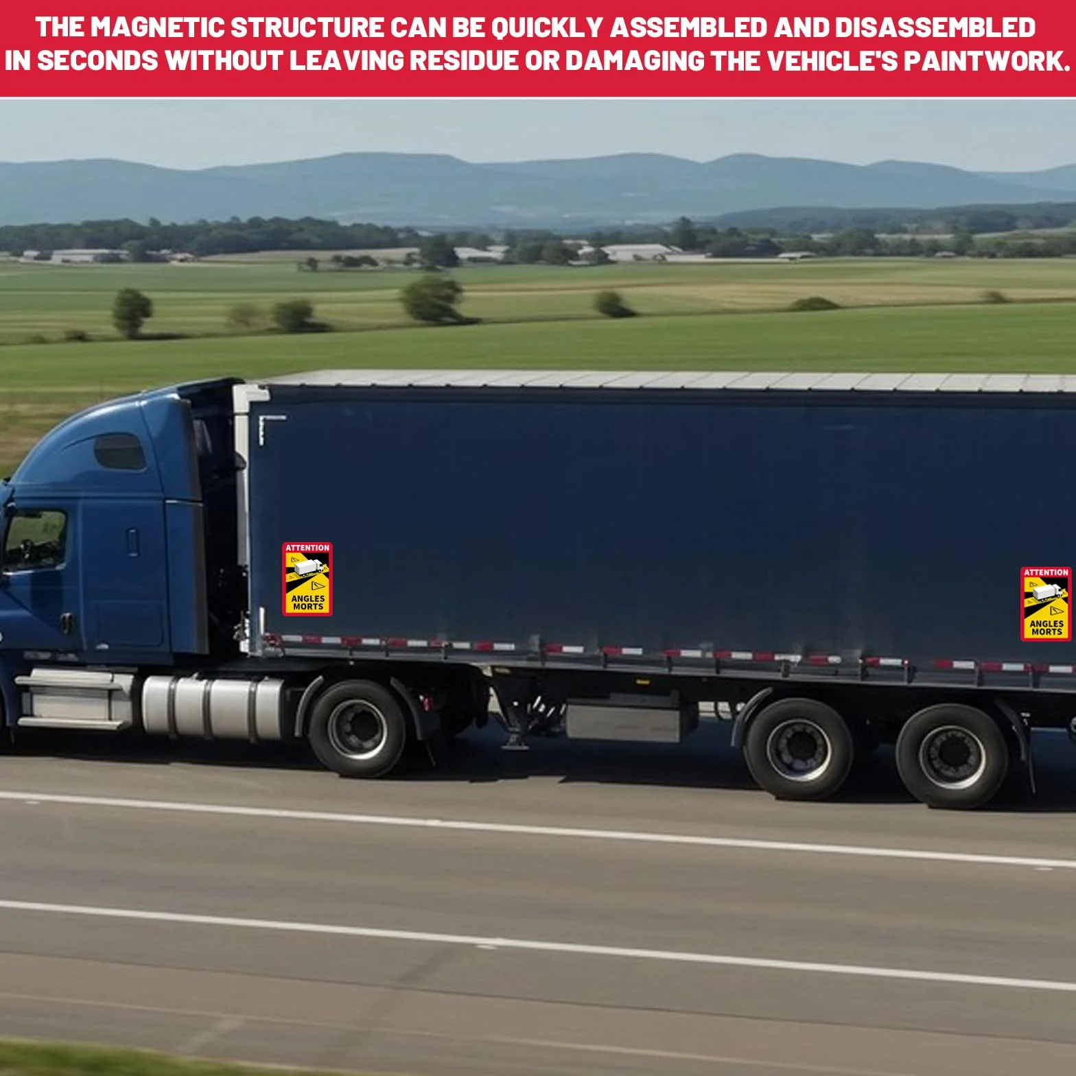 Adesivo Angolo Morto 3 Pezzi Magnetico 17 x 25 cm Protezione UV per Camion e Camper