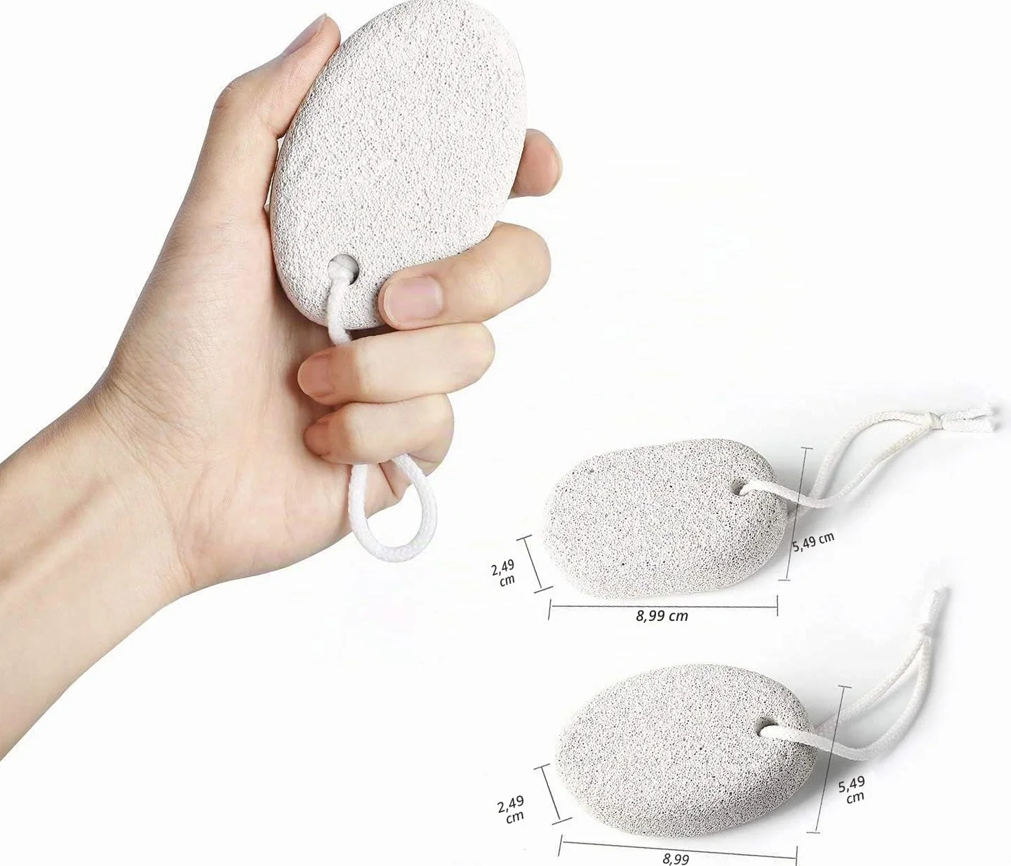 PHOGARY Pietra pomice naturale per piedi 2 pezzi strumenti pedicure rimozione calli pelle dura esfoliazione