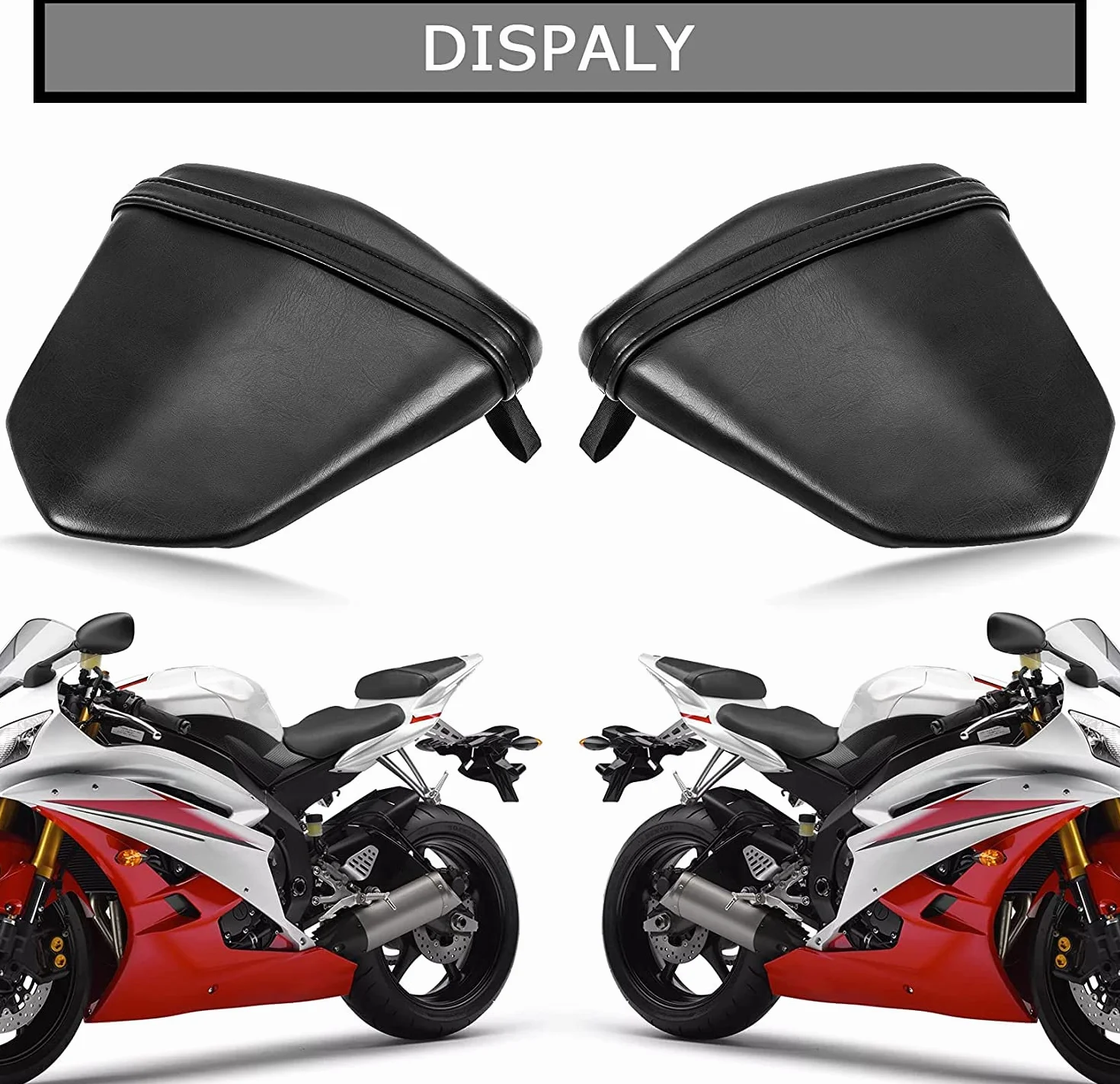 Motocicletta Morbido Cuscino posteriore Sedile Posteriore Sedile del Passeggero per Yamaha YZF R6 2006-2007