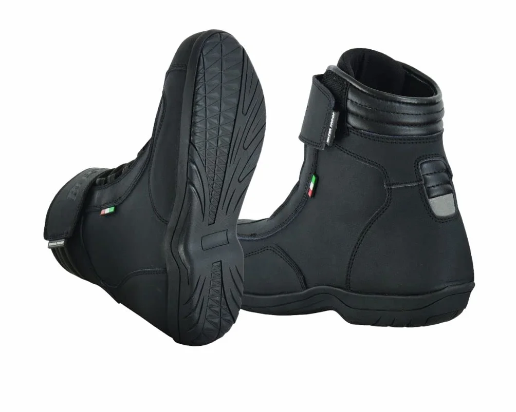 BI ESSE Scarpe Scarpette Moto Scooter Città Viaggio in Pelle Con Lacci