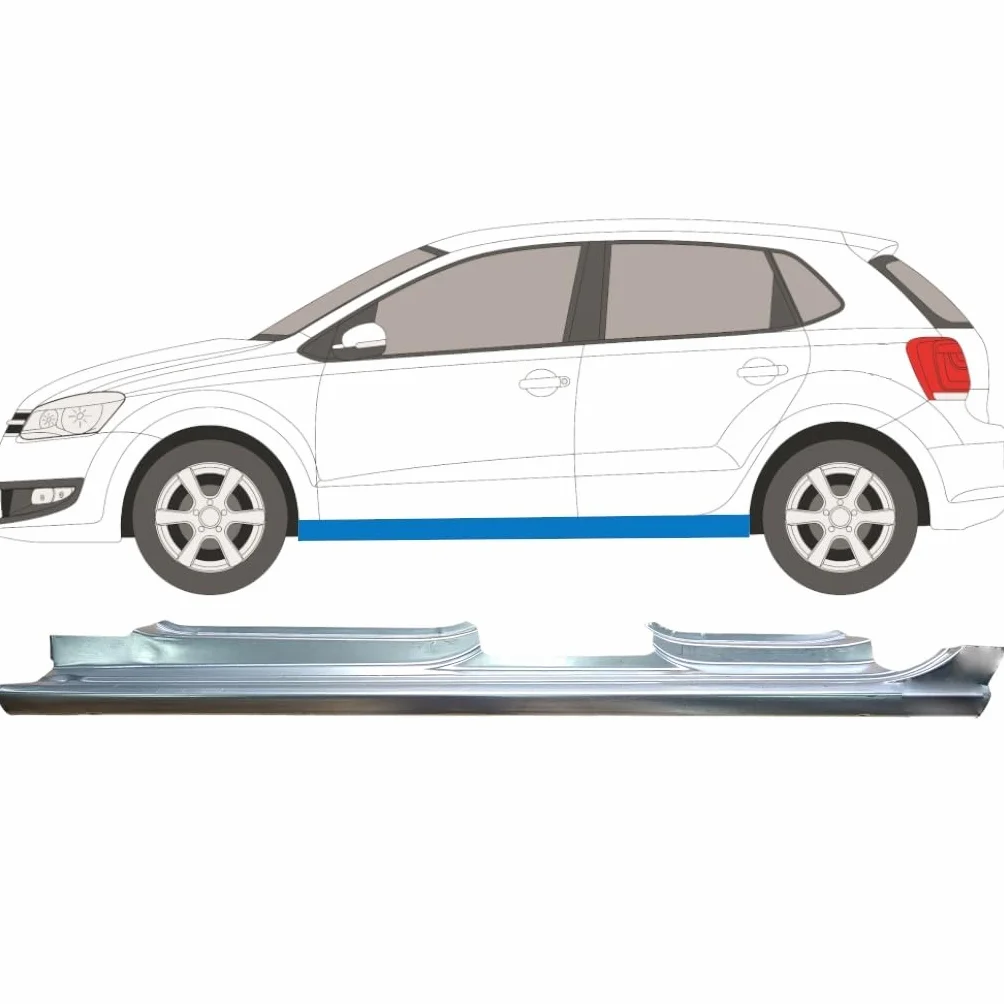 Sottoporta Lamiera Completo per Volkswagen Polo 2009-2017 / Sinistra