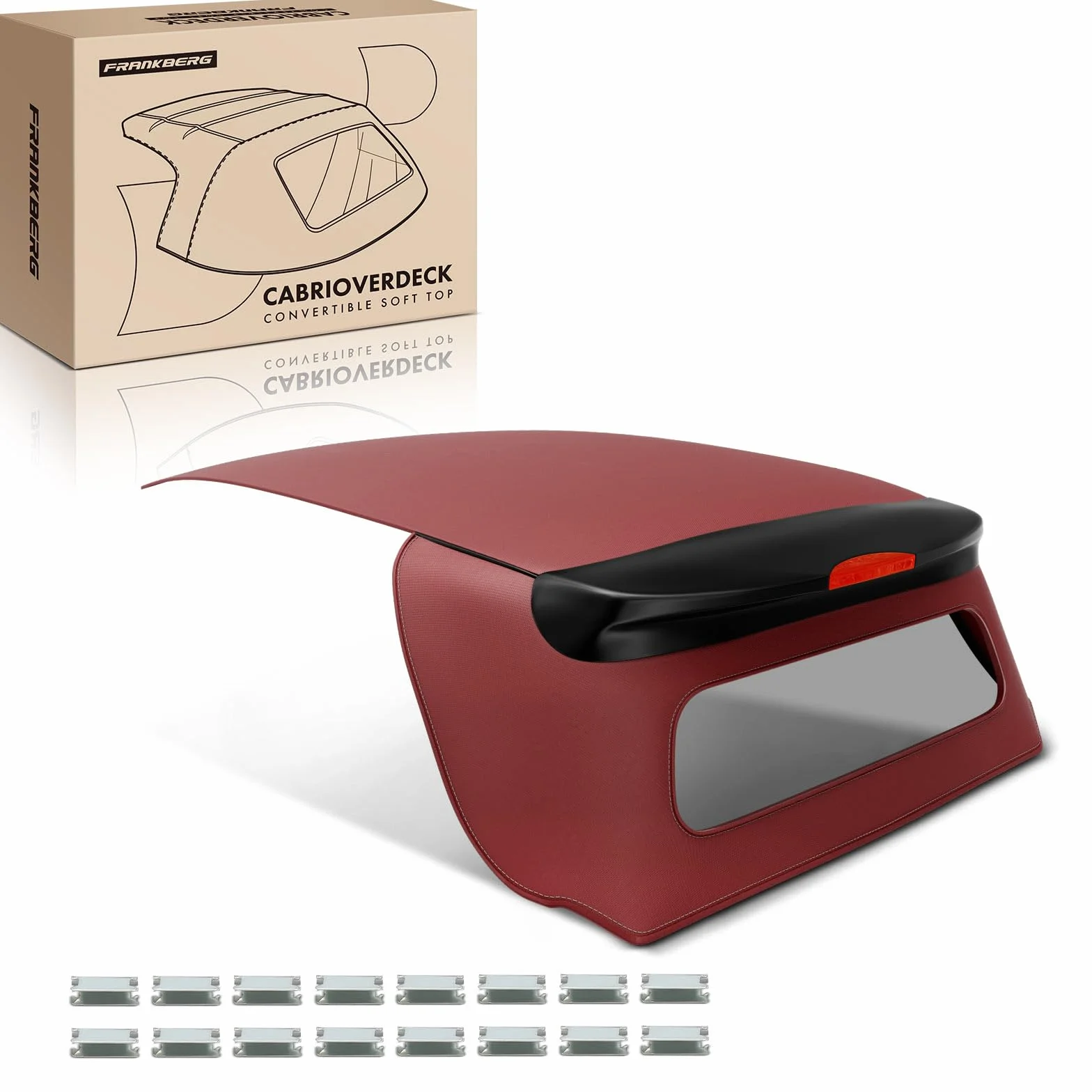 Frankberg Capota convertible Softtop Rojo Compatible con Fortwo Coupé 453 Fortwo cabrio 453 Fortwo cabrio 451 Fortwo Coupé 451 Replace# A45177801753E14