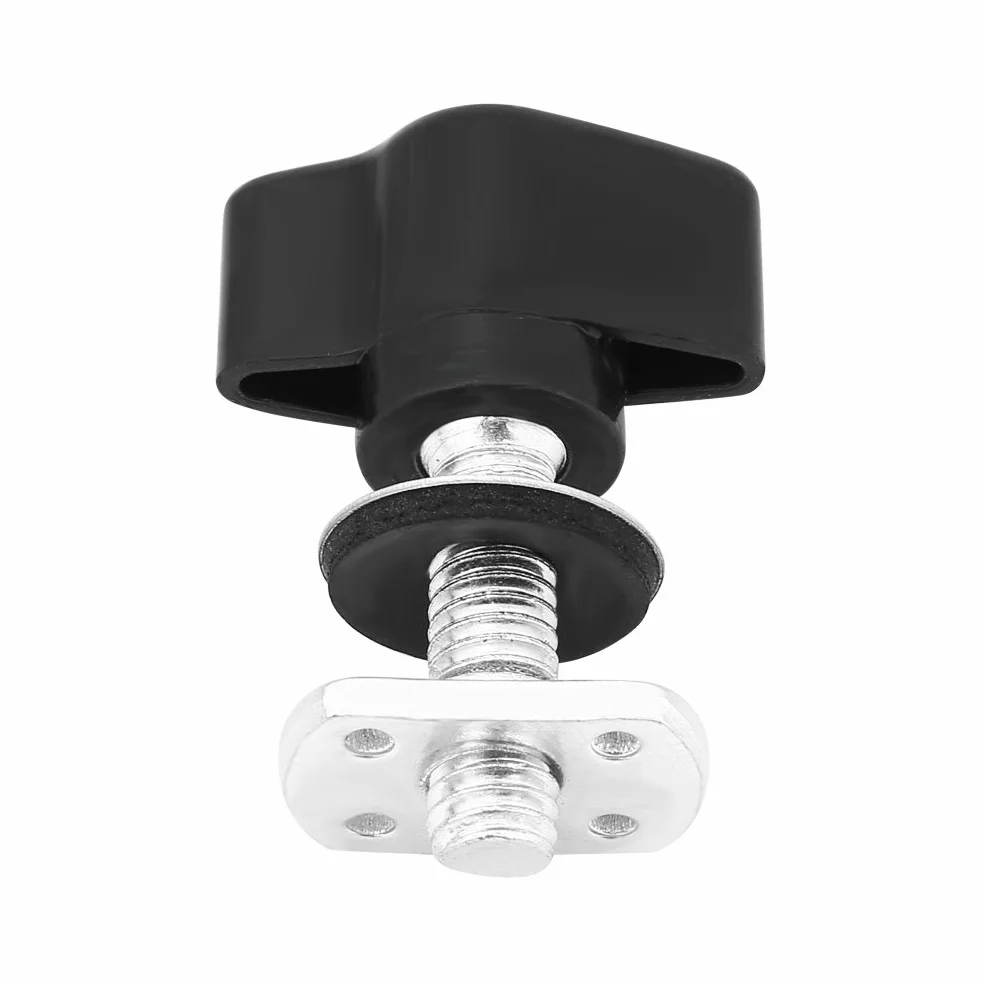 Elementi di Fissaggio Hard Top Metallo Nero Argento 8 Pezzi Universali Viti a Testa Zigrinata Dadi Bulloni Rondelle