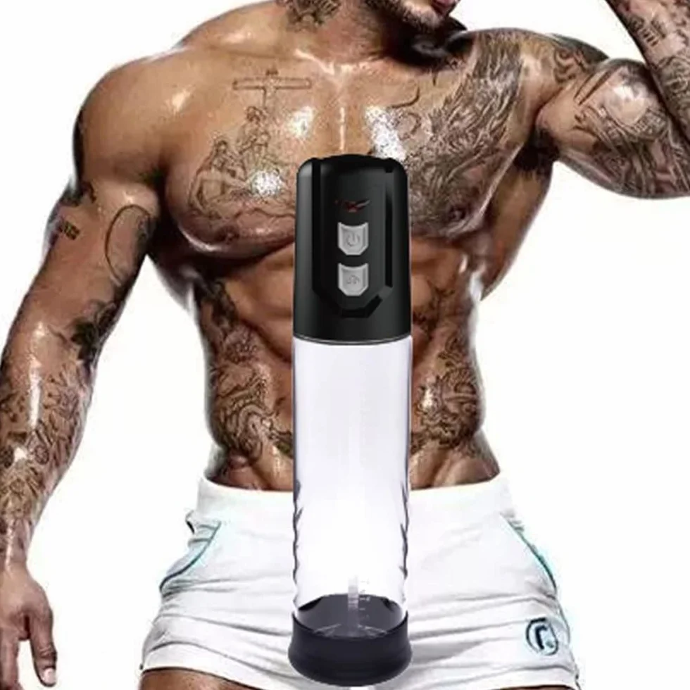 Pompa Allungatore per Pene Uomini Erotico per l'Erezione del Vuoto per l'Ingrandimento del Pene Efficace e la Formazione la Virilità e la Stimolazione