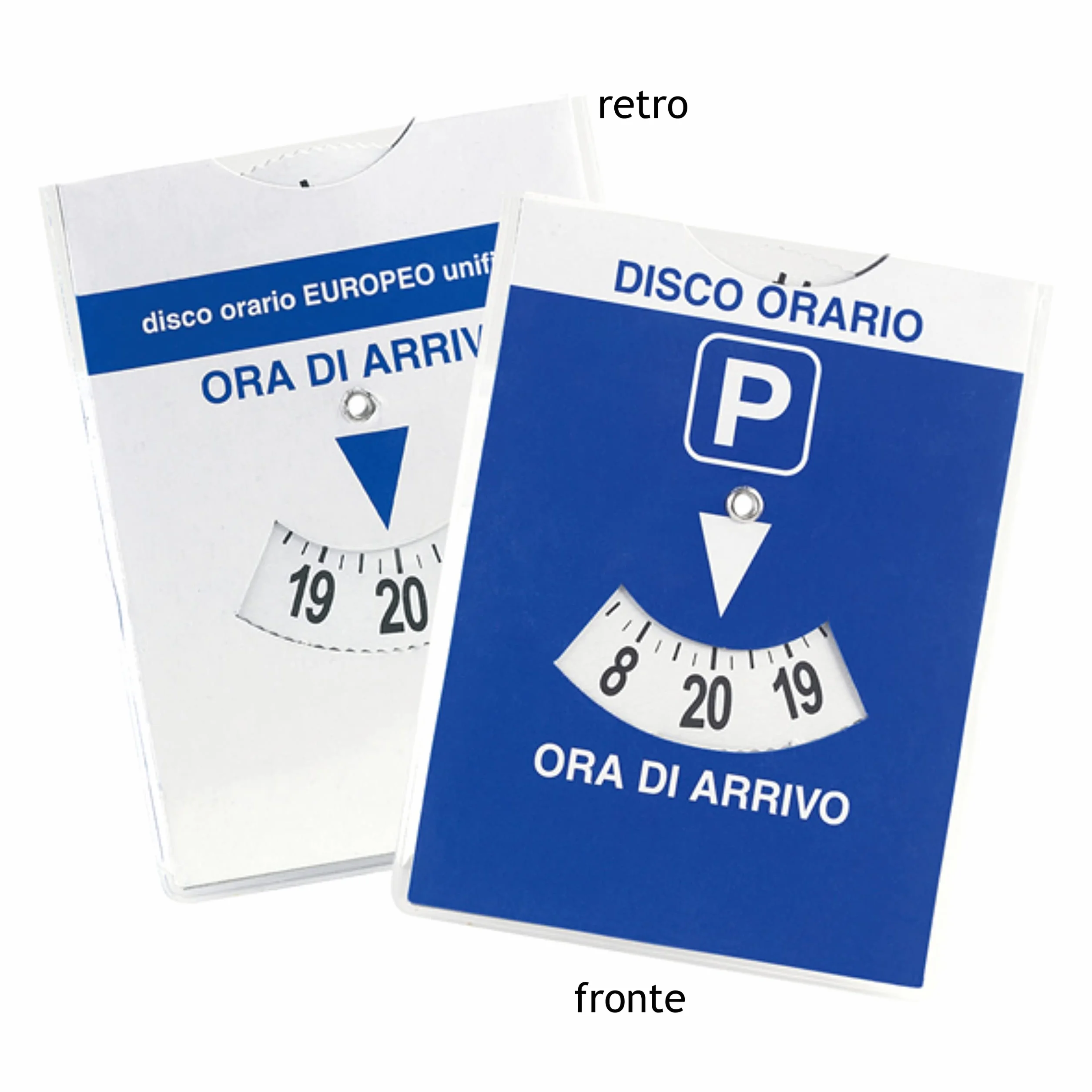 Disco ORARIO Maxi PVC Cm 11x14 z Bustiną Trasparente