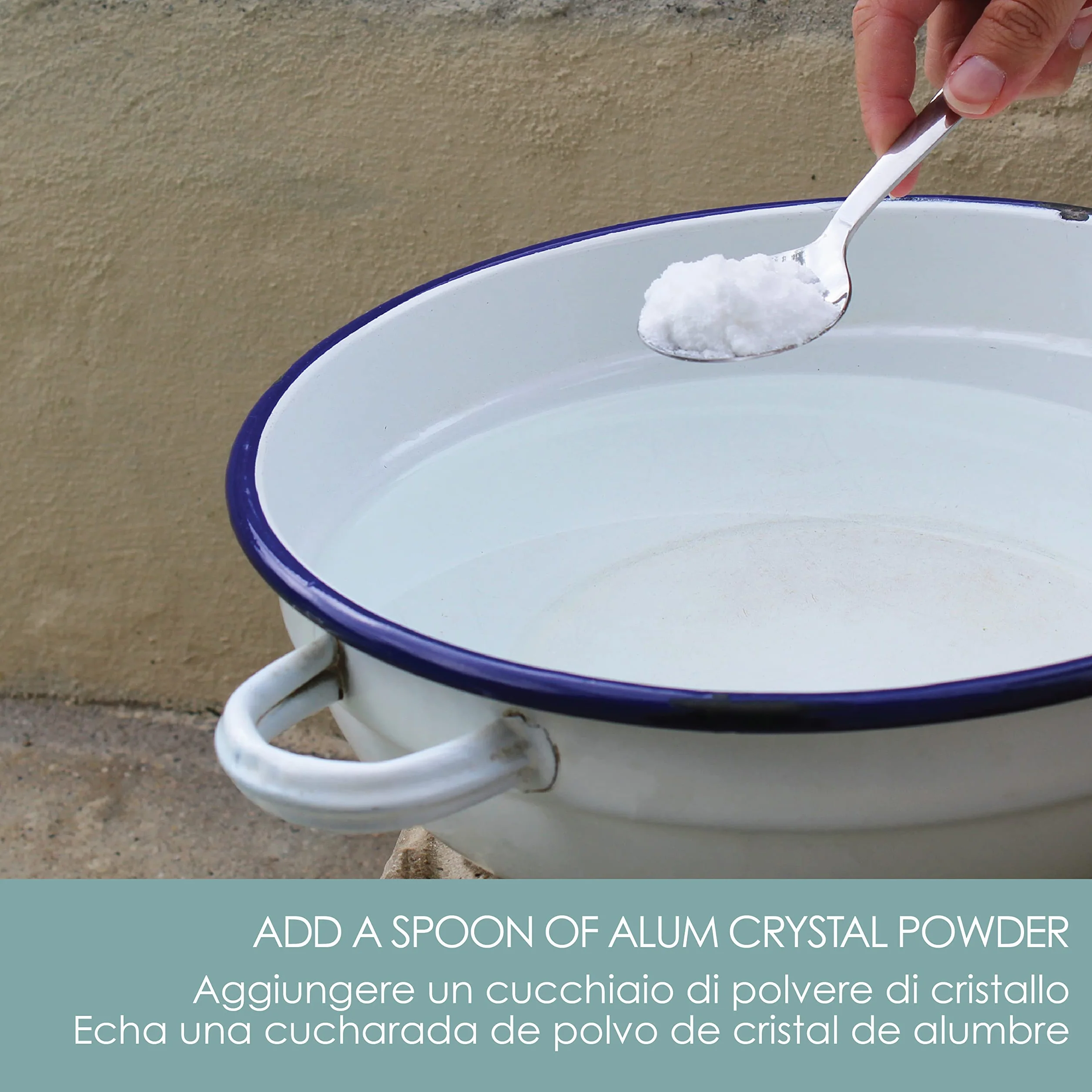 Lynpha Vitale Allume di Potassio Polvere Puro Mineral 500 gr - Ideale per Pediluvio e Cattivi Odori