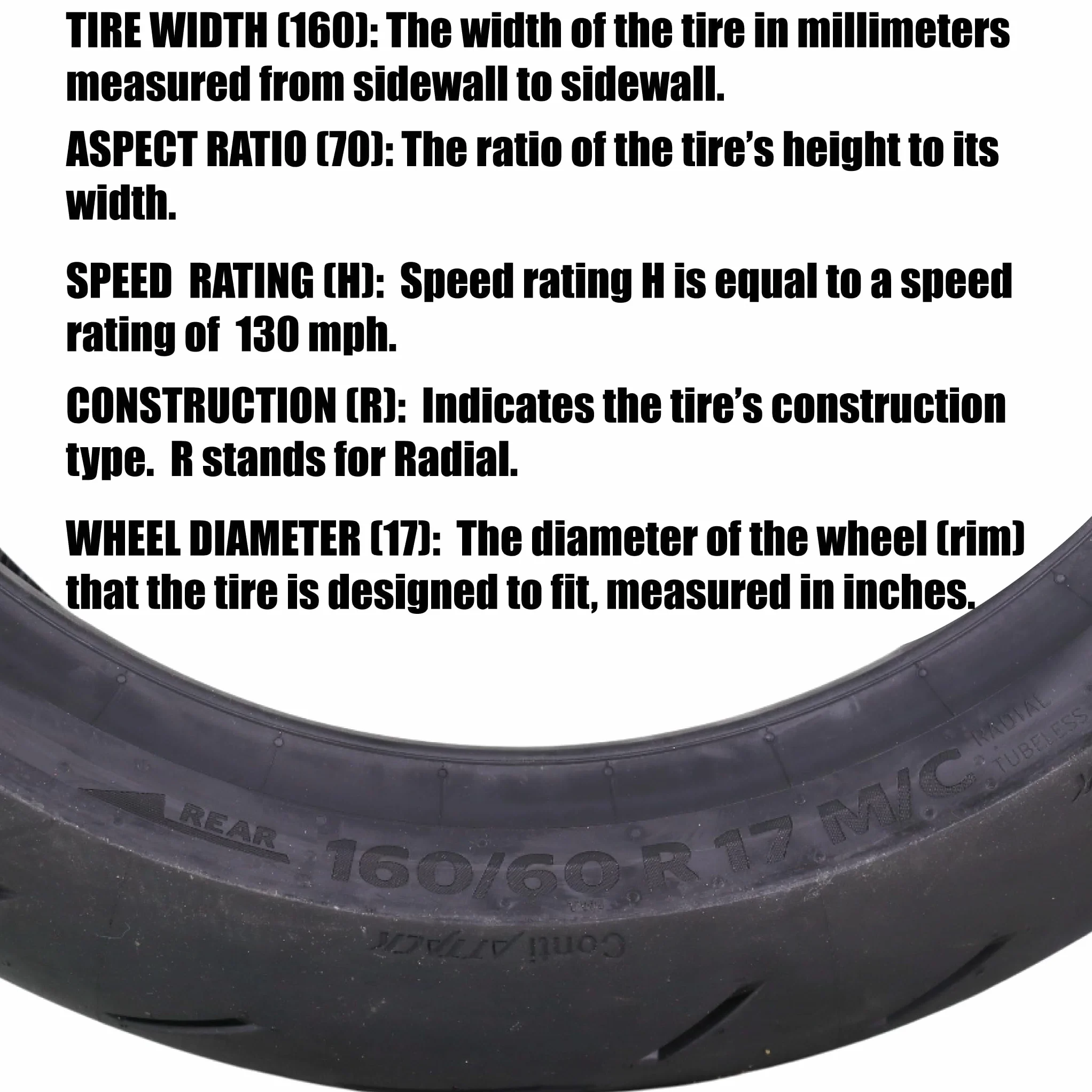 Continental Contiattack SM 2 69H TL Road Sport Rear Tire 160/60