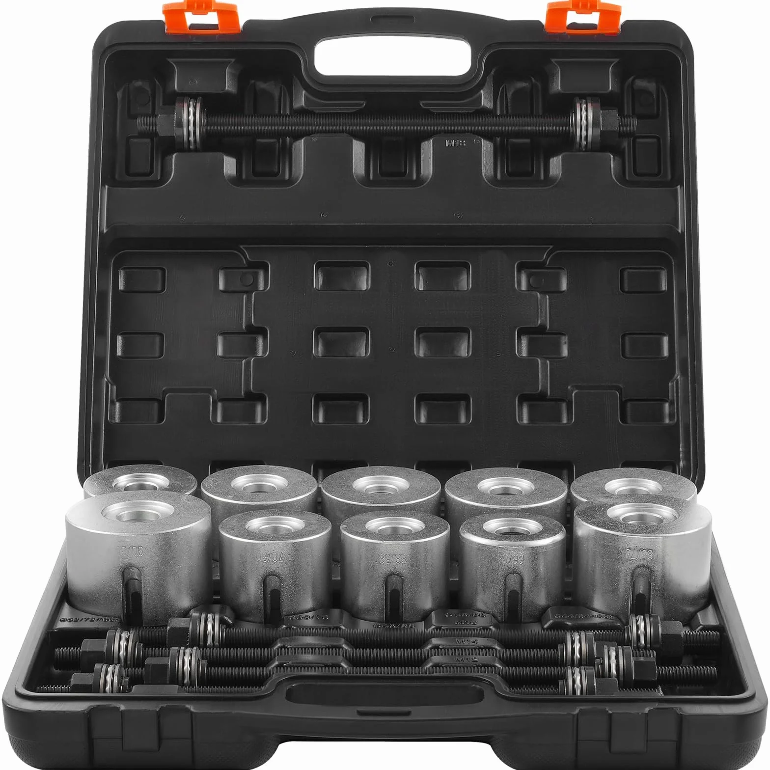 VEVOR Kit Manicotto di Trazione e Pressione 27 Pezzi, Set Rimozione Cuscinetti Boccola Acciaio con Custodia Trasporto