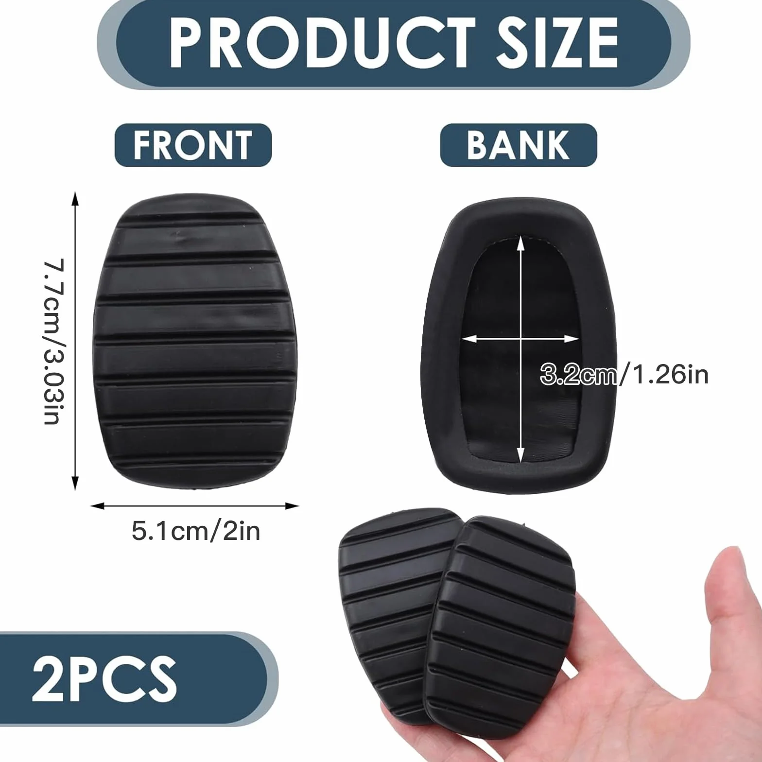 2 PZ Auto Frizione Freno Pedale Gomma Pad Covers per Renault Clio MeganeVauxhall Kangoo Laguna Modus Vivaro per Nissan Primastar Espace Trafic 7700416724 4653100QAC 91159860 Accessori Automobili