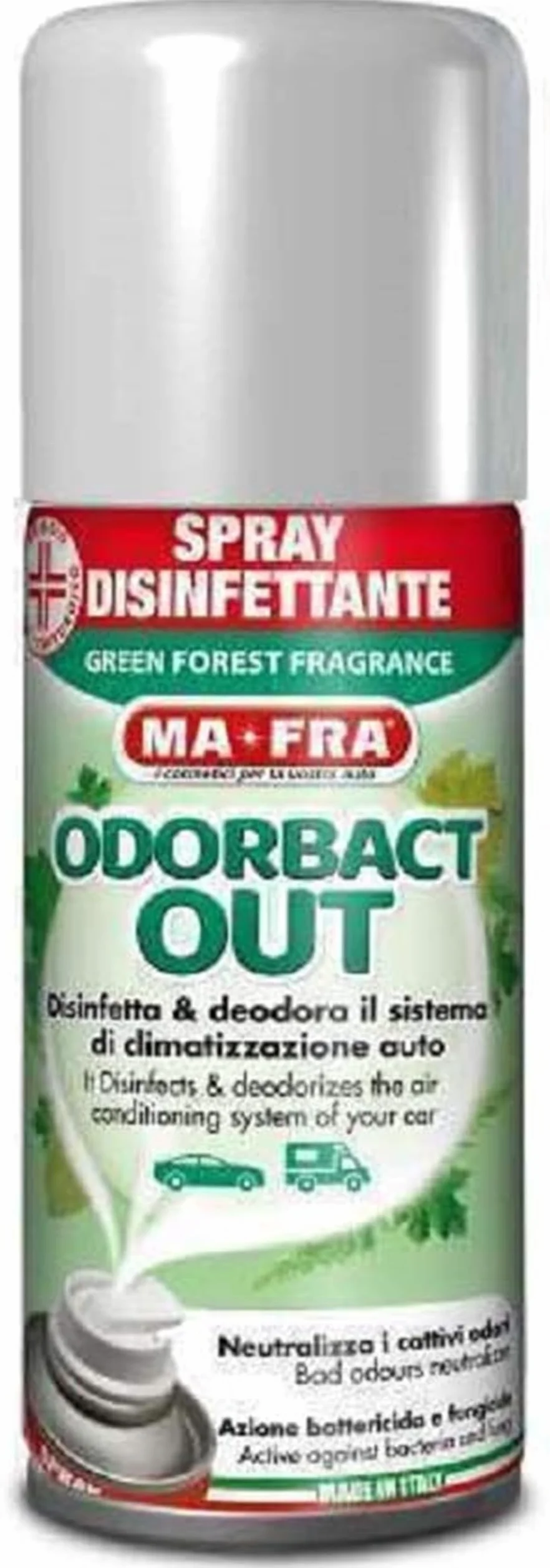MAFRA Odorbact Out Green Forest Disinfettante Climatizzazione Auto 150 ml