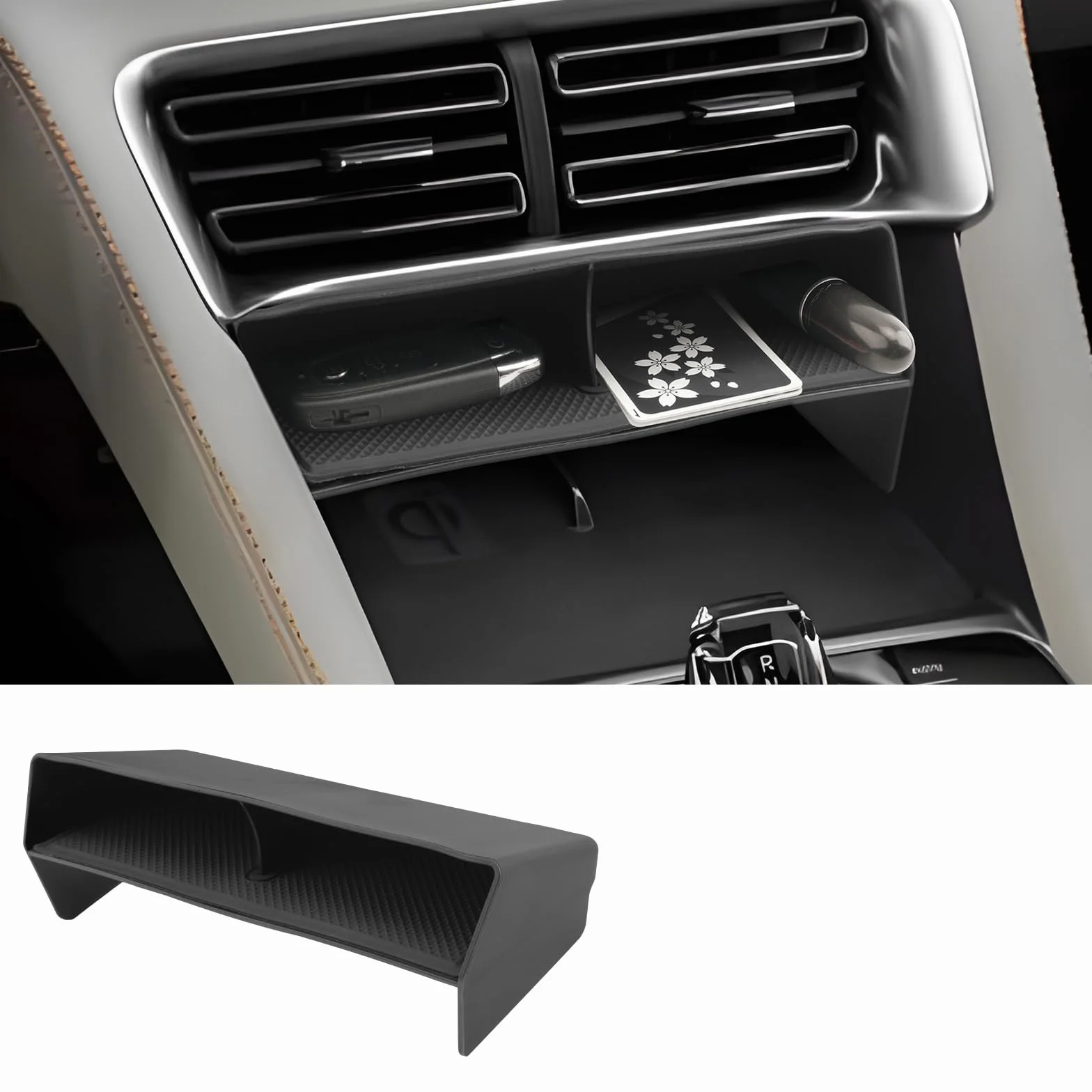LUWU Compatibile con BYD Seal U EV/Seal U DM-i Hybrid 2023 2024 2025 Vassoio portaoggetti per Console Centrale Seal U Interno Console Centrale Scatola di Conservazione Organizer per Console Centrale