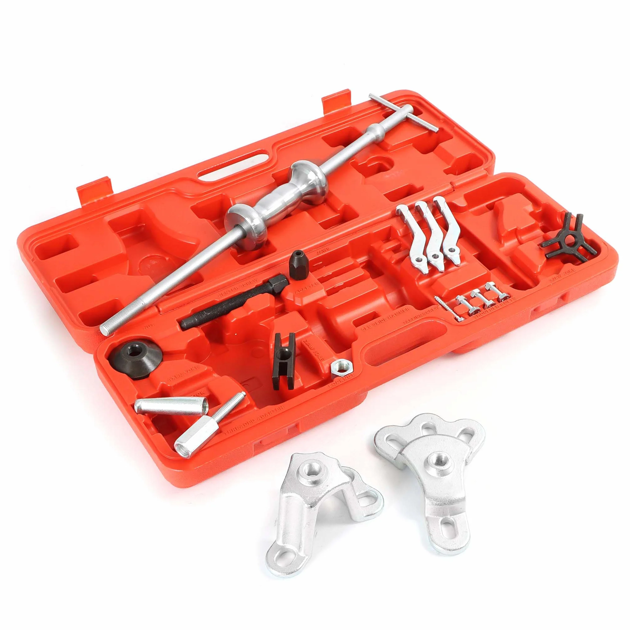 Wiltec Set estrattore per cuscinetti mozzi ruota 4 e 5 fori con martello scorrevole