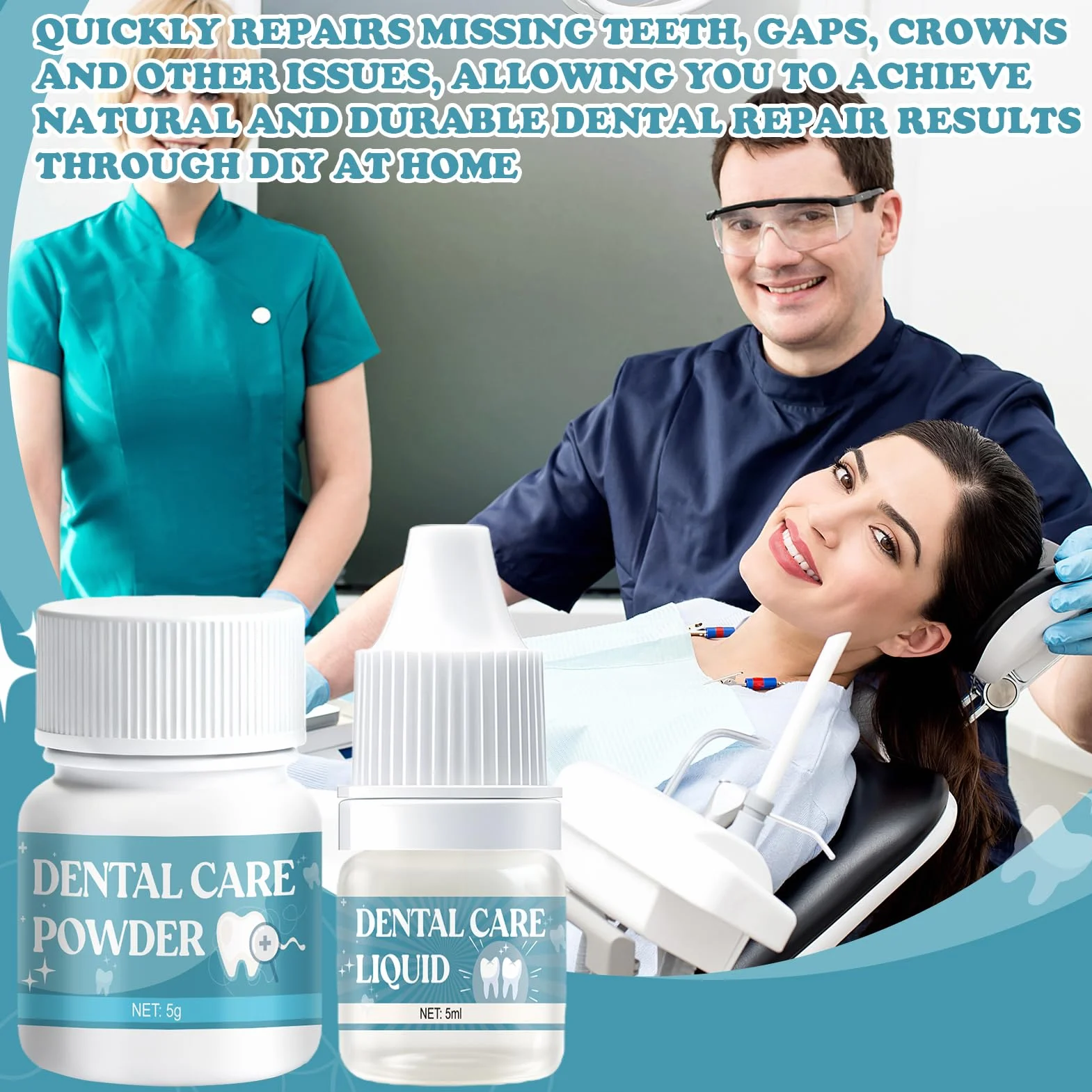 Cemento Dentale Definitivo per Ponti, Capsule e Denti a Perno