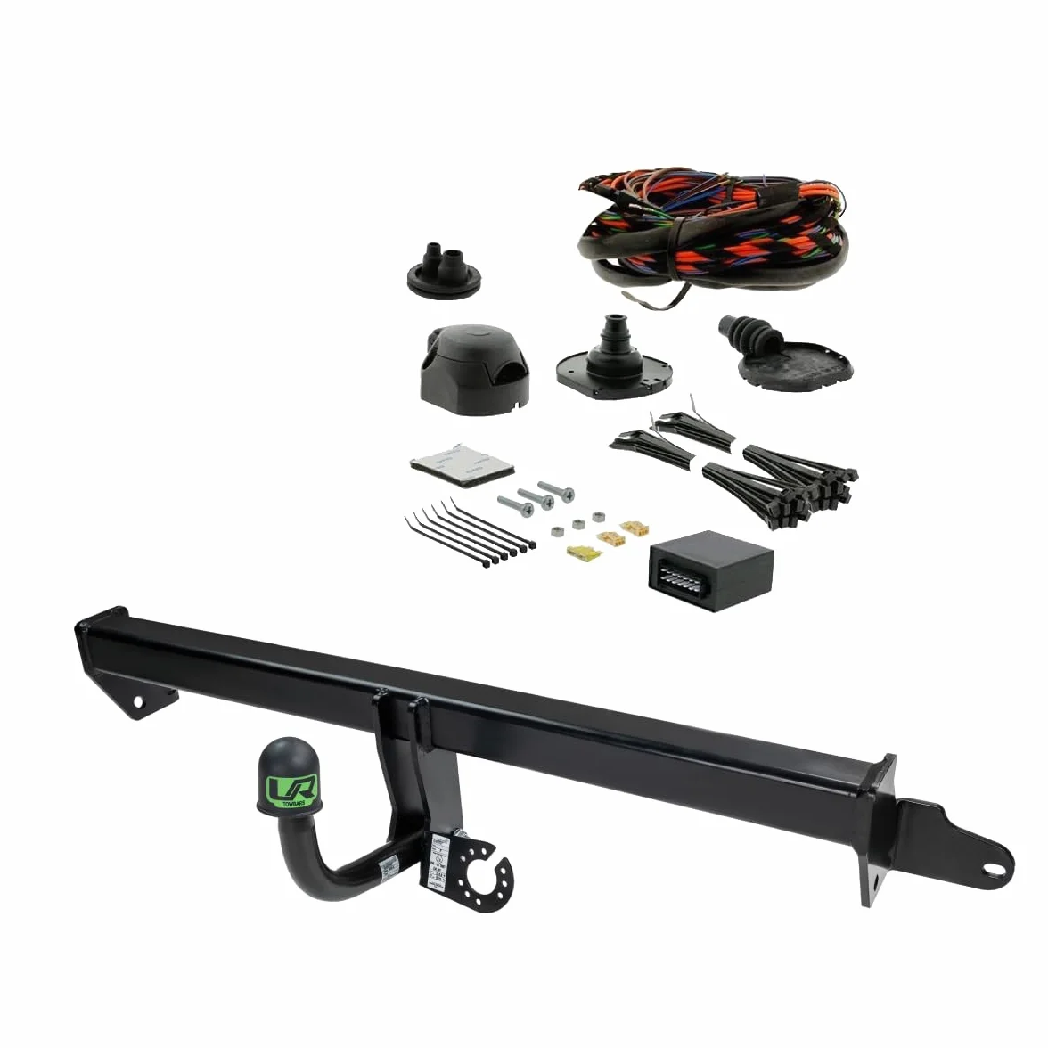 UmbraRimorchi Gancio di traino fisso a collo di cigno AHK + 13p compatibile con Mercedes C 23046/F+MB080D1 03/2007-02/2014