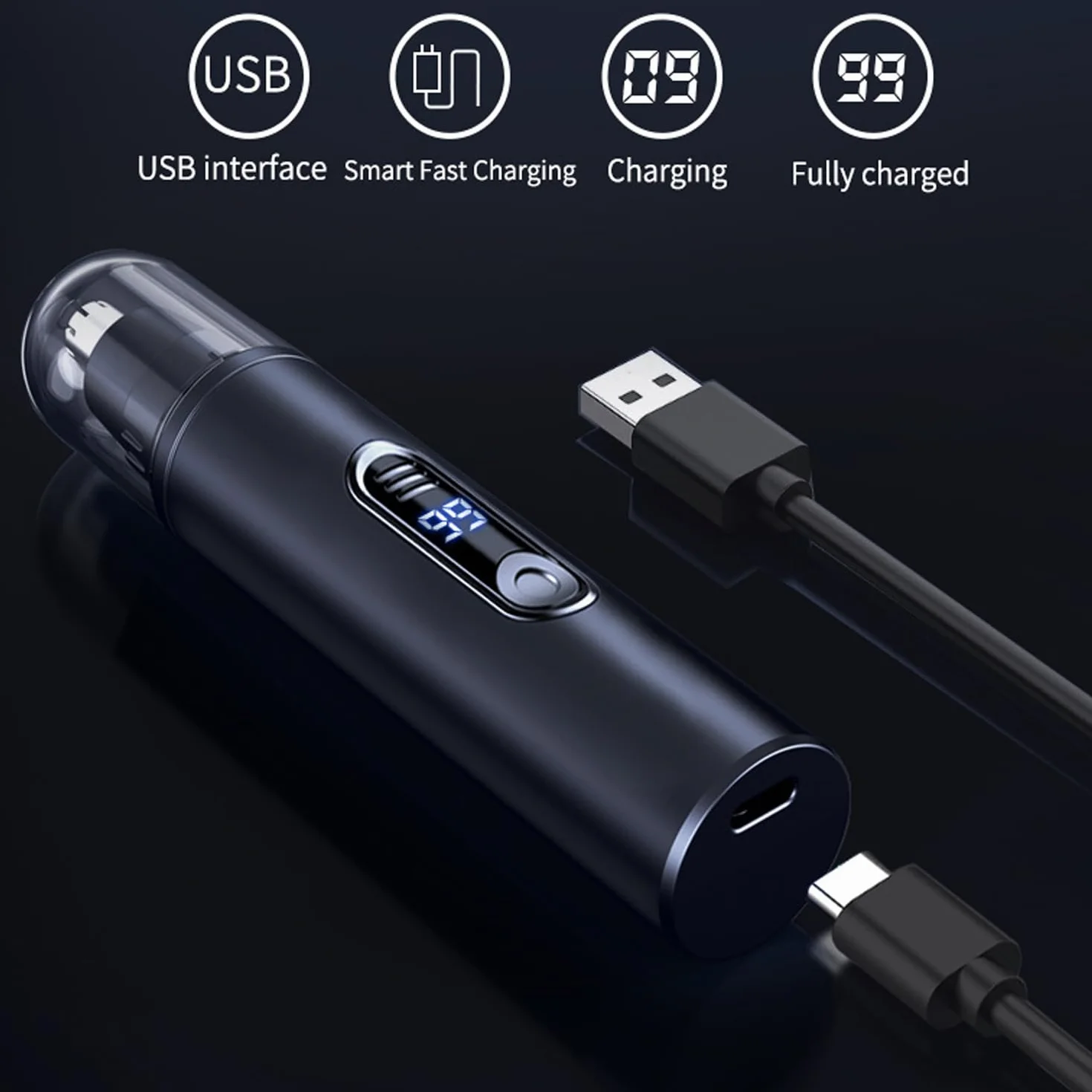 Profesjonalny trymer do nosa i uszu, wodoodporny, ładowany przez USB, bezbolesny