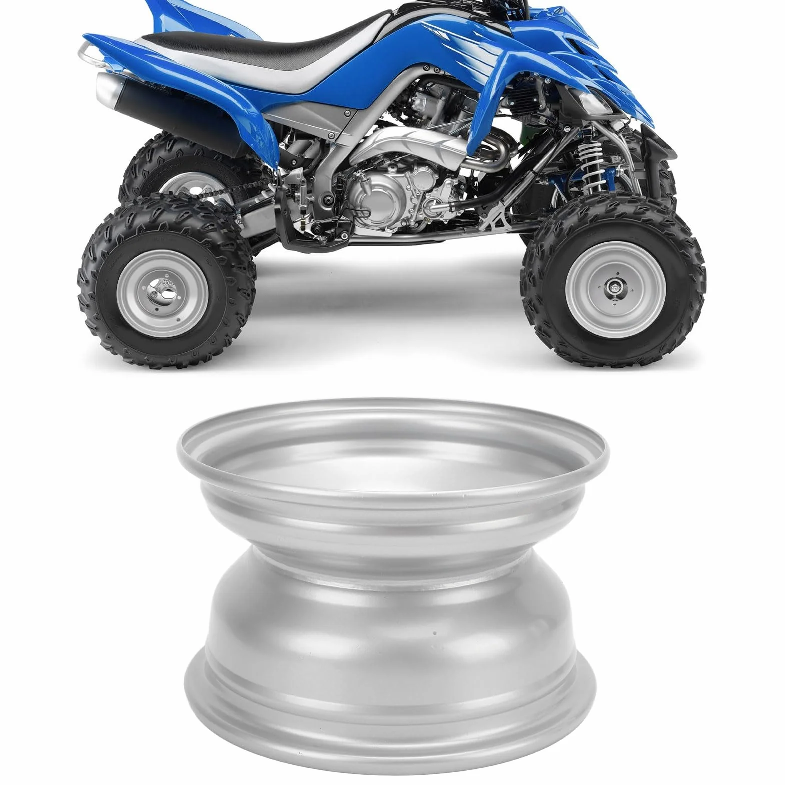 Ausla ATV Ruota Lega Alluminio 8 Pollici 4 Bulloni Cerchione Rimorchio Quad Bike Go Kart 140mm