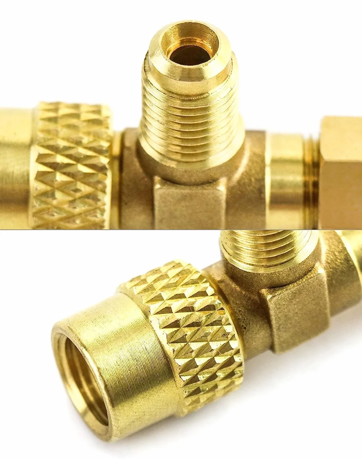 Rubinetto premivalvola shut-off R32 R290 R1234YF femmina 1/2 ACME SX uscita maschio 1/4 SAE PROFESSIONAL SERIES