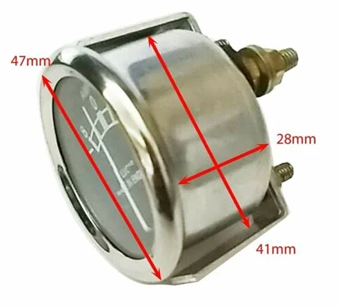 AEspares - Amperometro da 8 Amp Repro Lucas, compatibile con Bsa Triumph Ariel AJS Norton