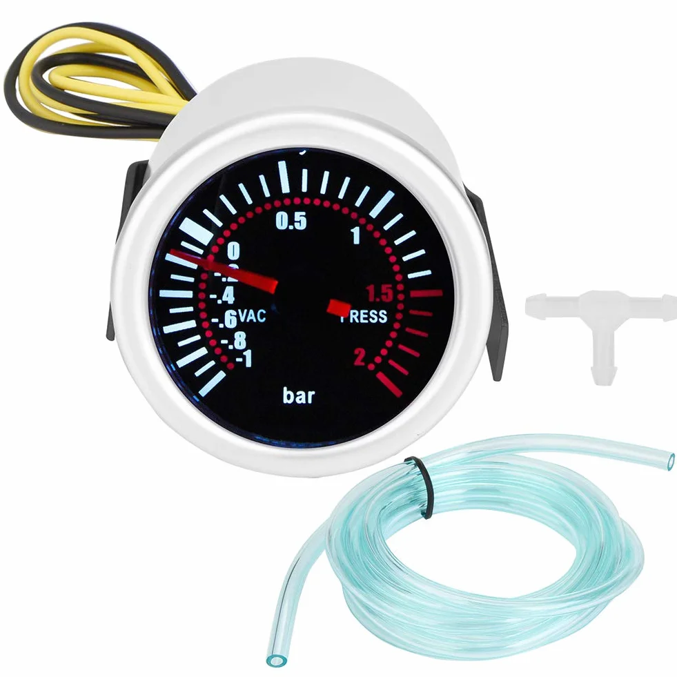 Turbo Boost Gauge, Misuratore di Turbo Boost Universale da 2"per Auto 12V LED Digital Turbo Boost PSI Gauge Meter per Automanometre pression turbo,manometre pression turbo,manometre pression turbo