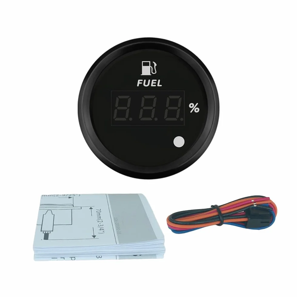 ELING Misuratore livello carburante digitale 52mm 0-190ohm 9-32V per SUV RV