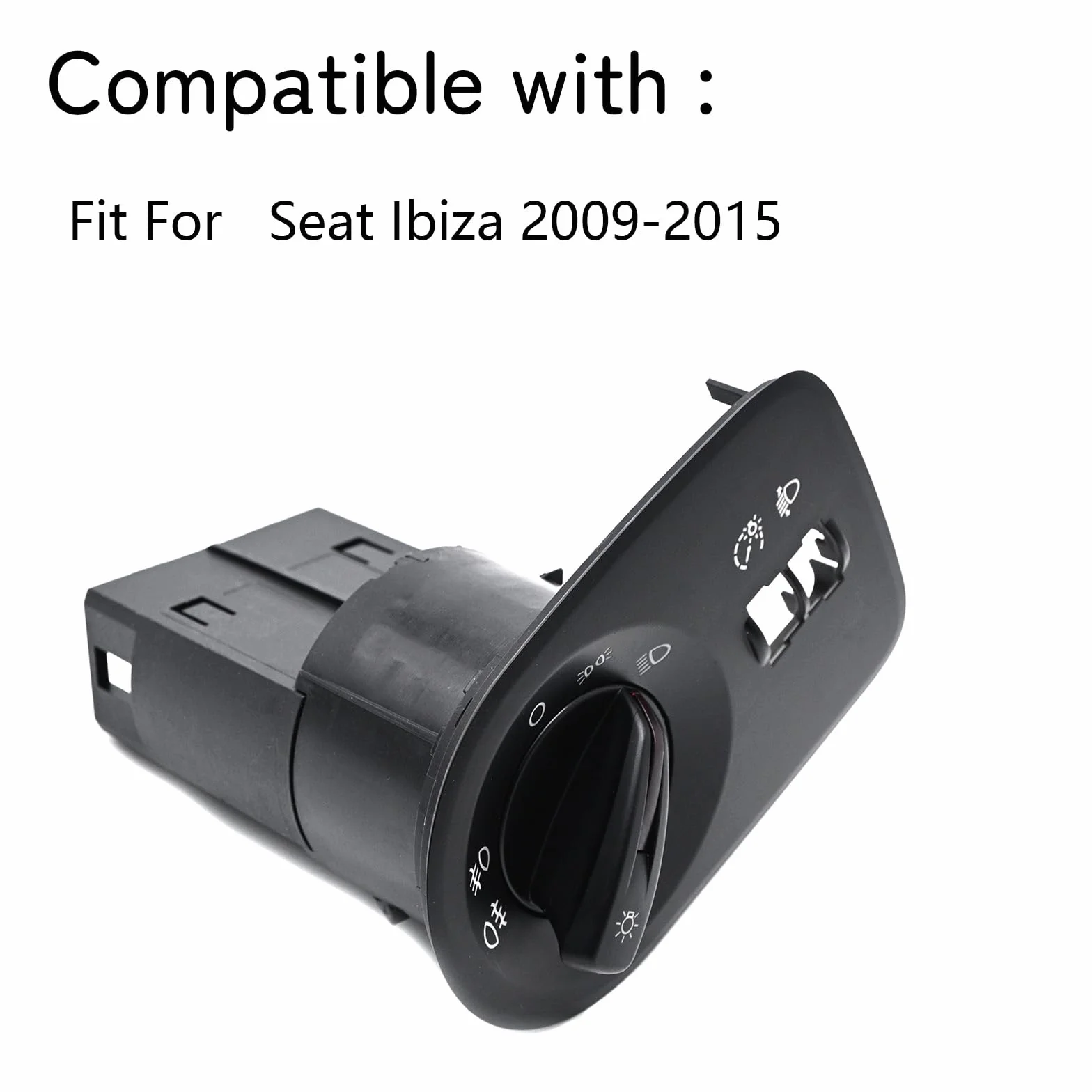Interruttore a controllo multiplo elettrico per faro Seat Ibiza/ST 2010-2015 6J1941531AL nero luce rossa
