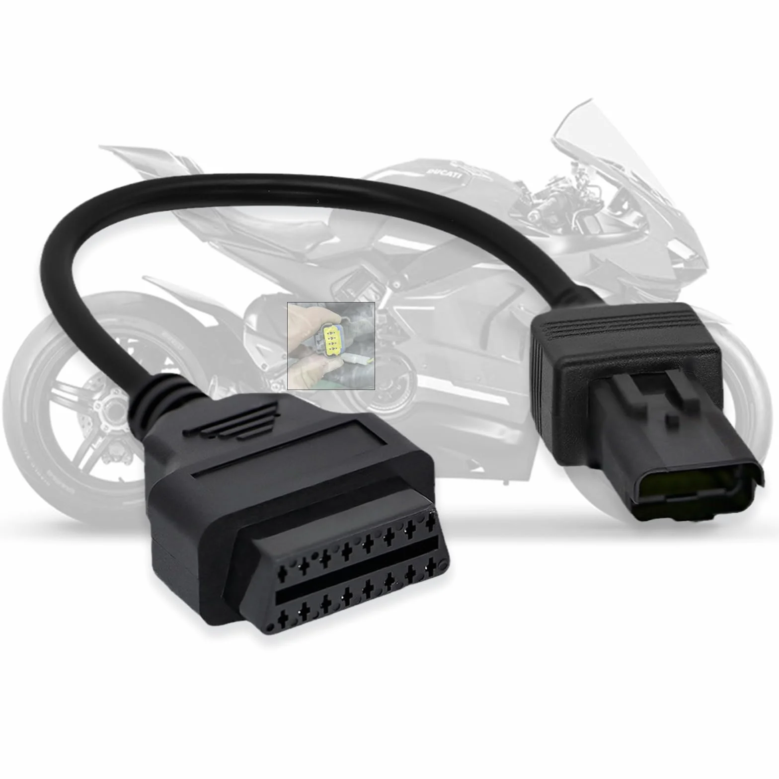 Adattatore OBD2 AMHTDOL per Cavo OBD 4Pin Ducati Motocicli Diavel Multistrada 1200 Panigale 1199 Monster 696 796 1100 ELM327