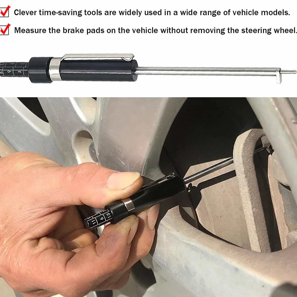 JNNJ Tester Pastiglie Freni Auto, Calibro Spessore Portatile